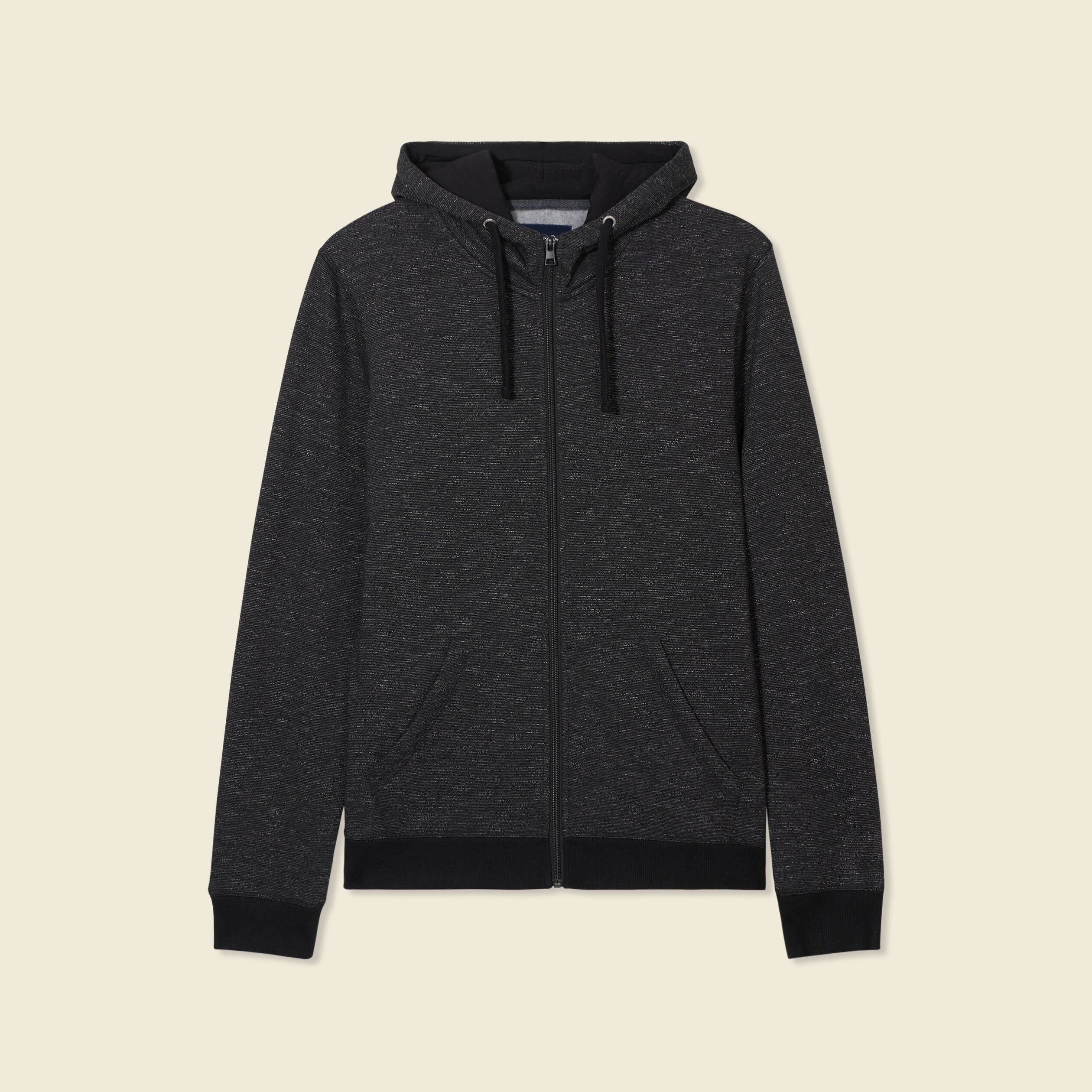 Gilet manches longues zipp&eacute; noir homme