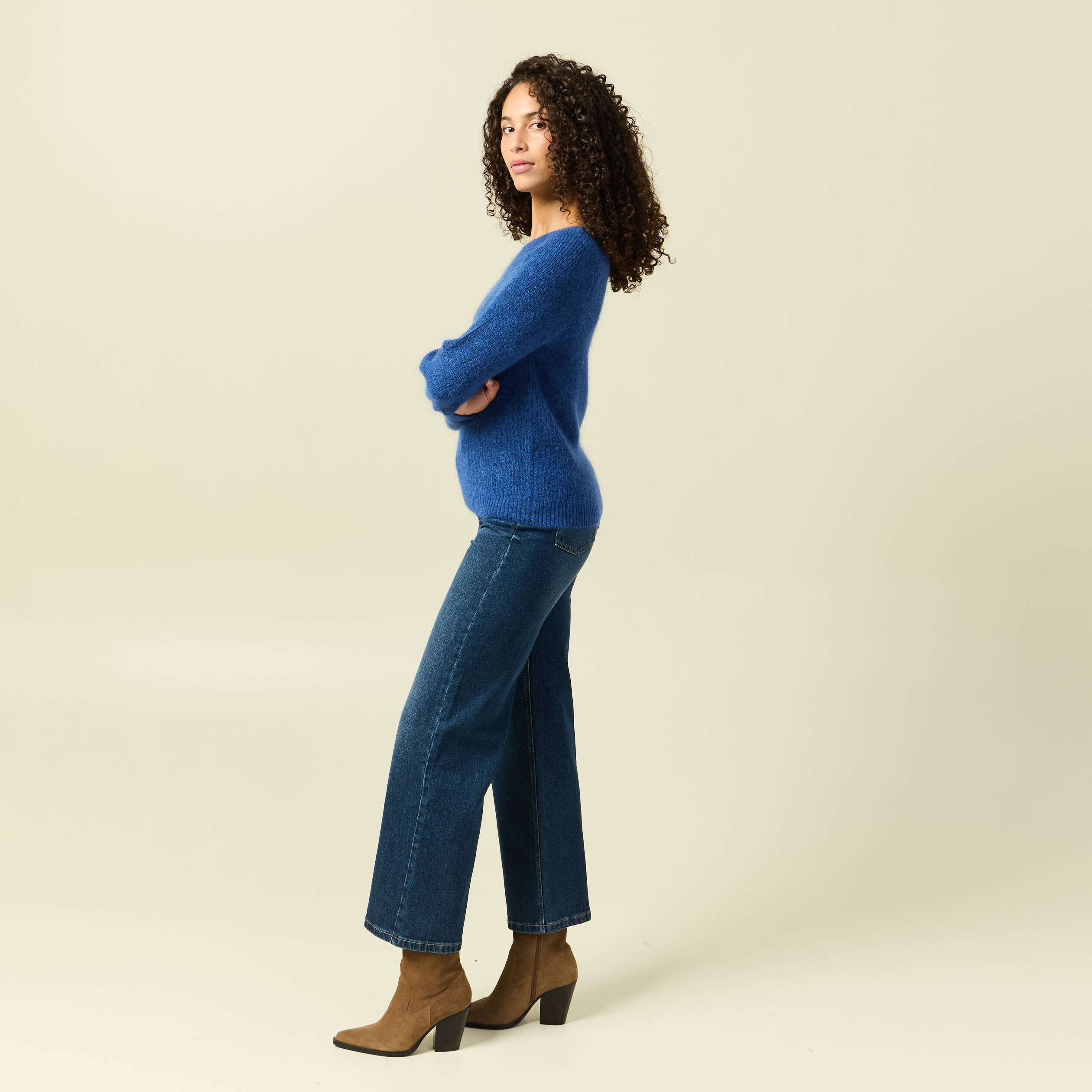Haut Col Bateau Maison Margiela - Laine Bleue, Taille 40 IT (S), Neuf Avec étiquettes