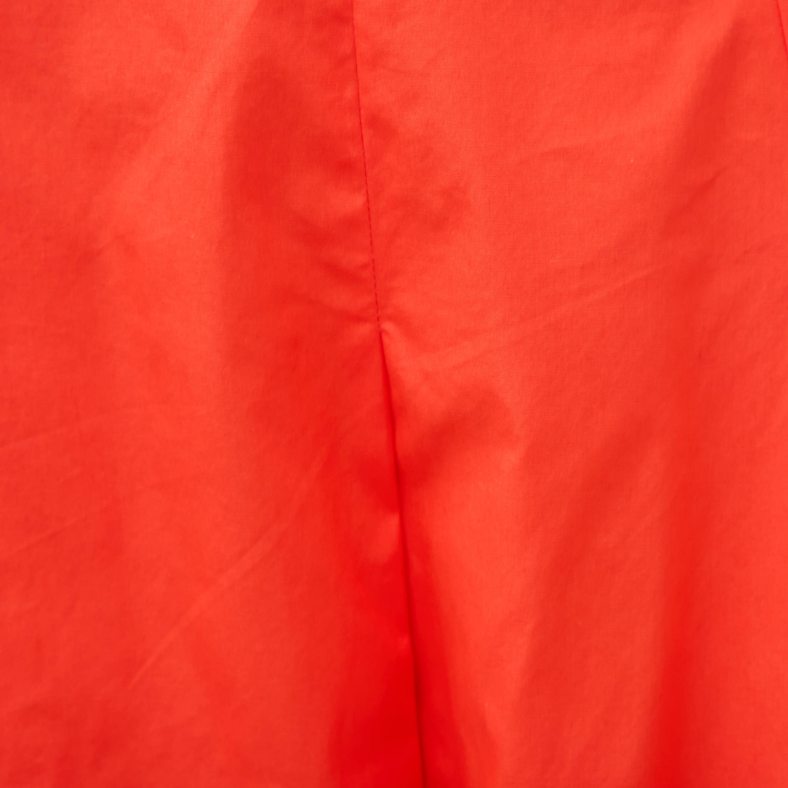 Jupe longue &eacute;vas&eacute;e en coton ray&eacute; orange fonc&eacute; femme