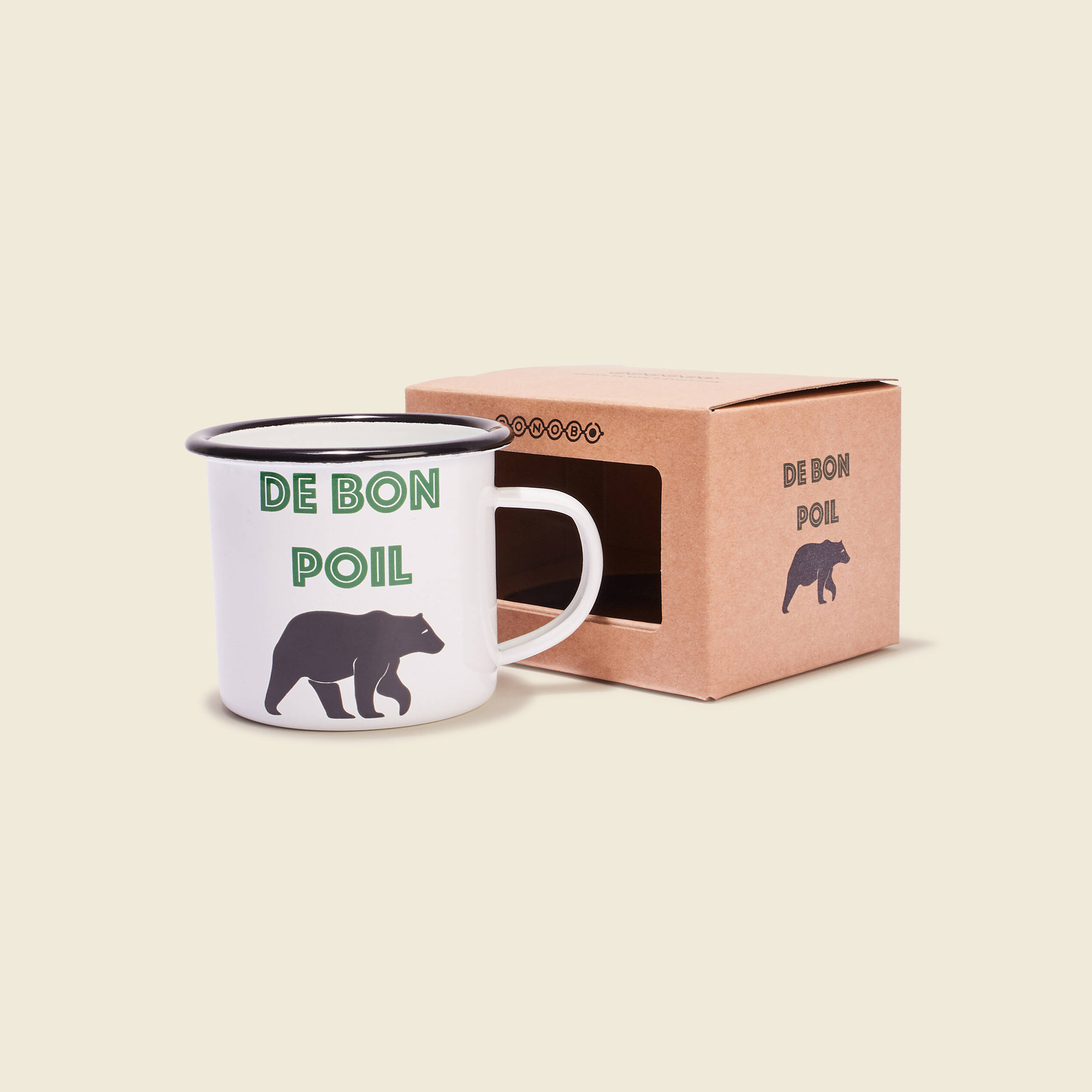 Tasse avec boîte ecru homme