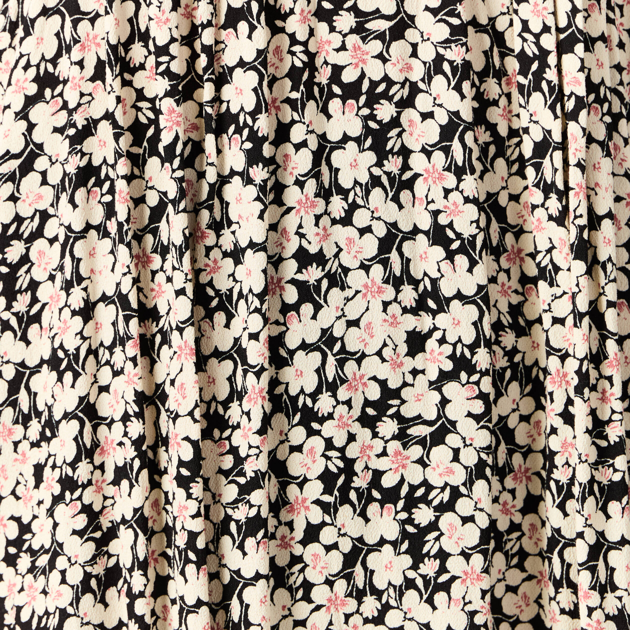 Robe évasée manches 3/4 noir femme