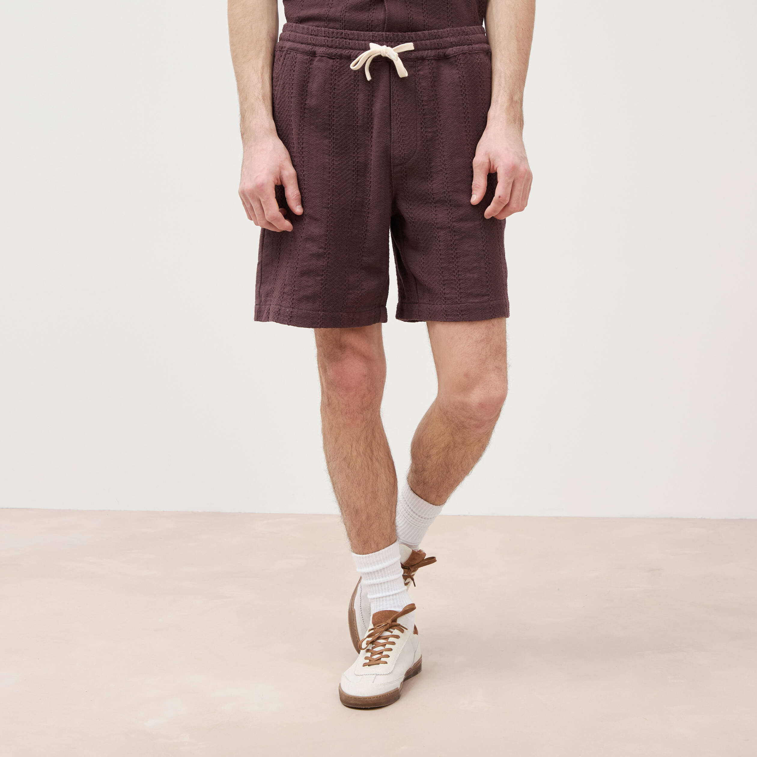 Bermuda marron fonc&eacute; homme
