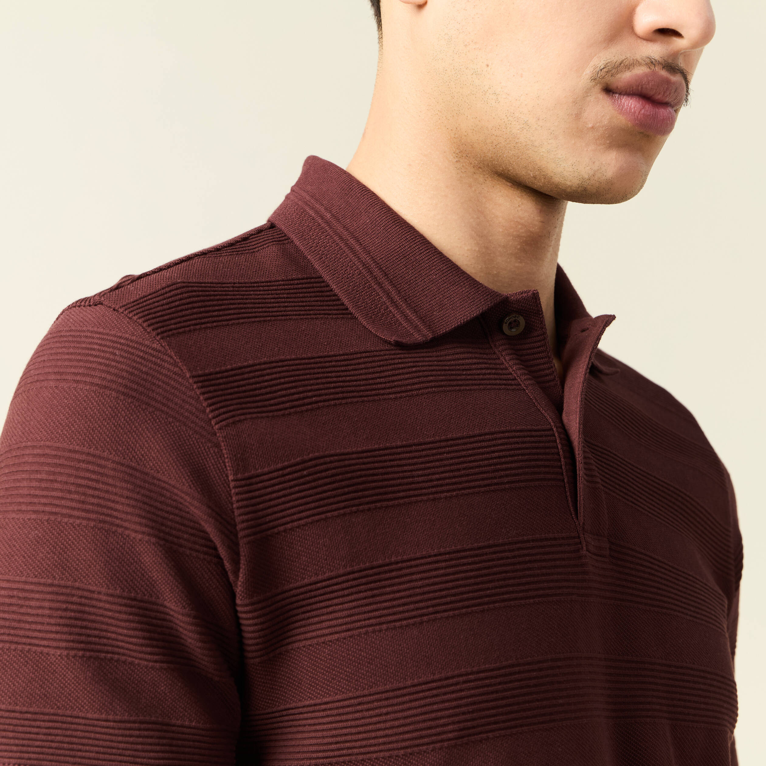 Polo manches courtes bordeaux homme