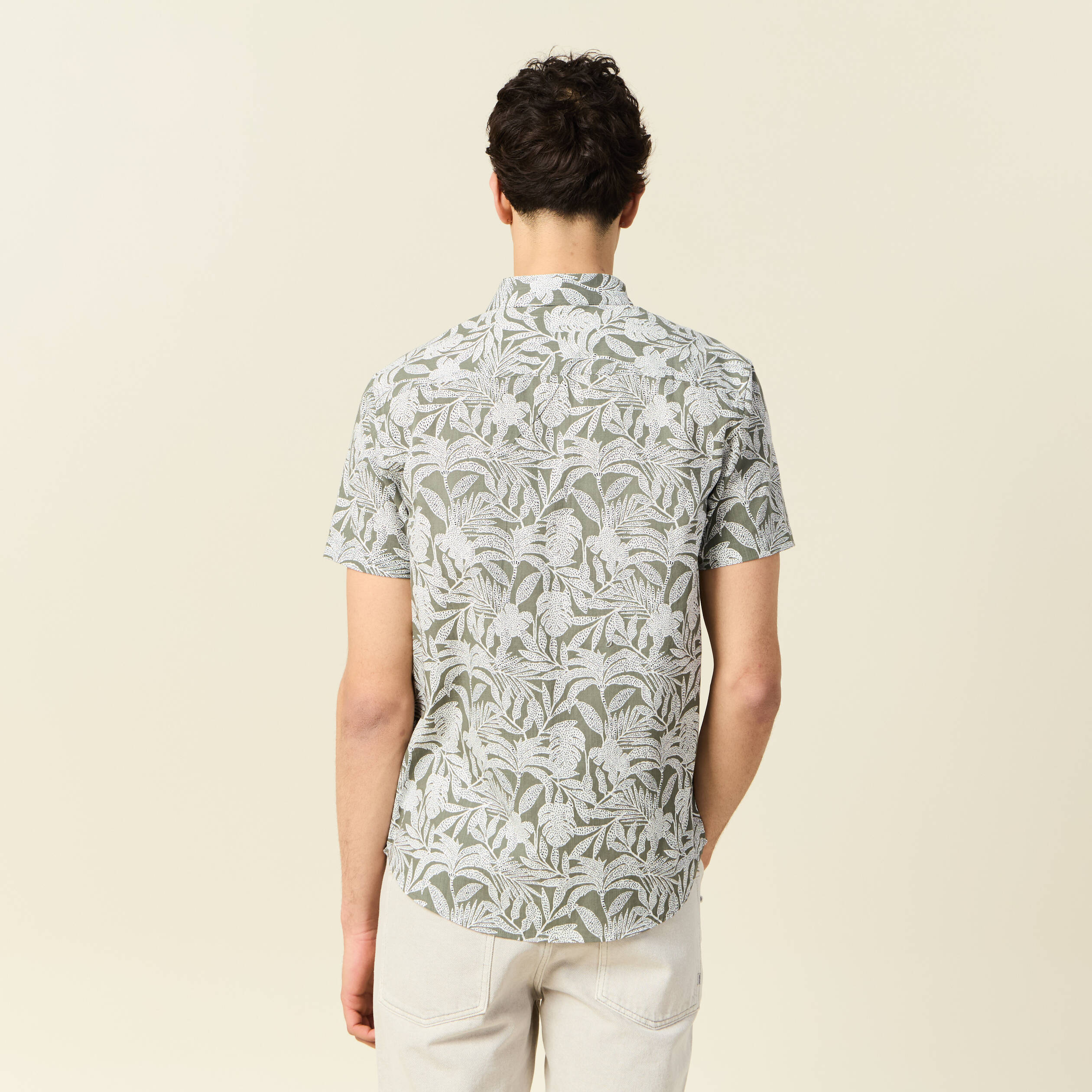 chemise manches courtes vert kaki homme Chemise manches courtes vert kaki homme