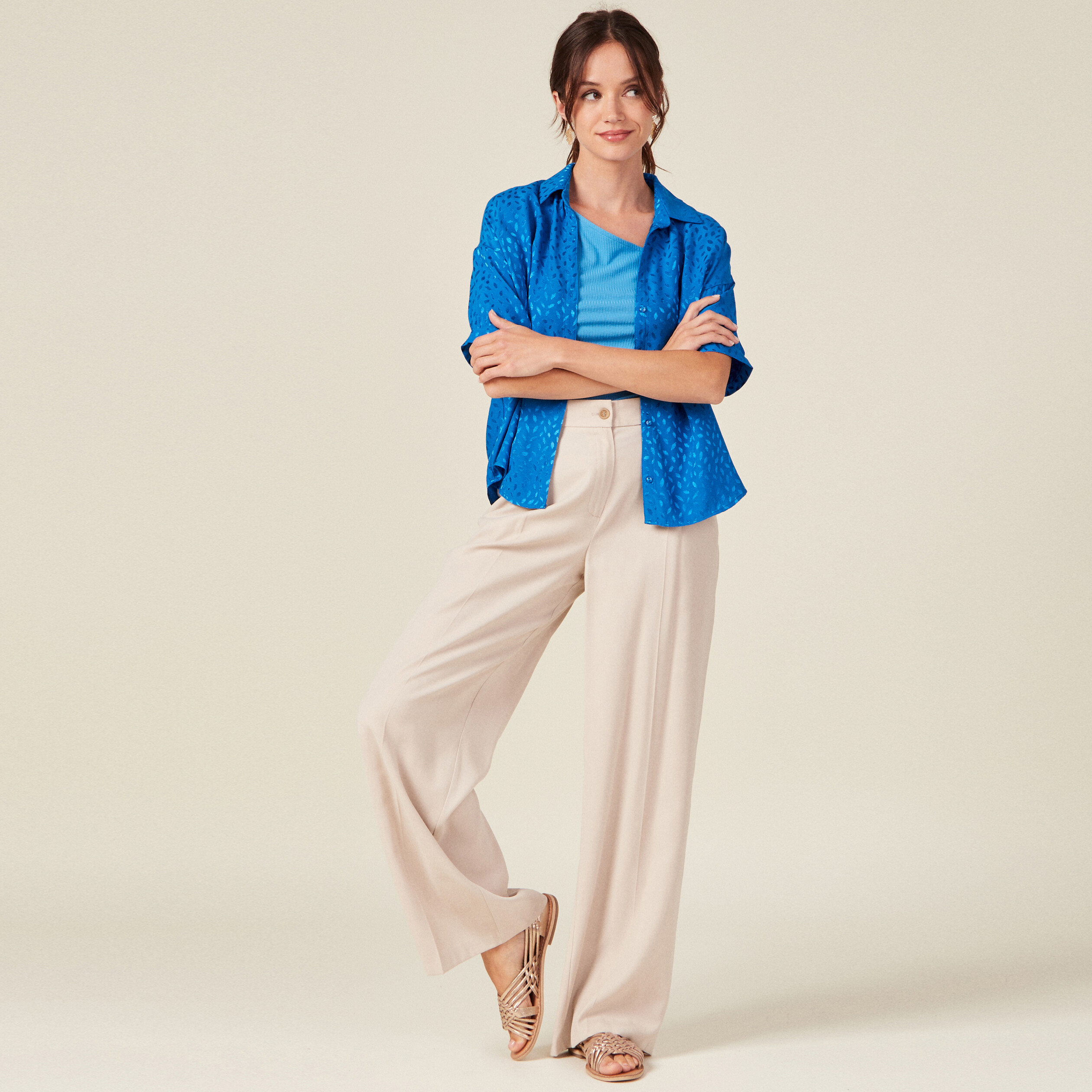 Chemise femme FFESSM manches courtes bleue | FFESSM