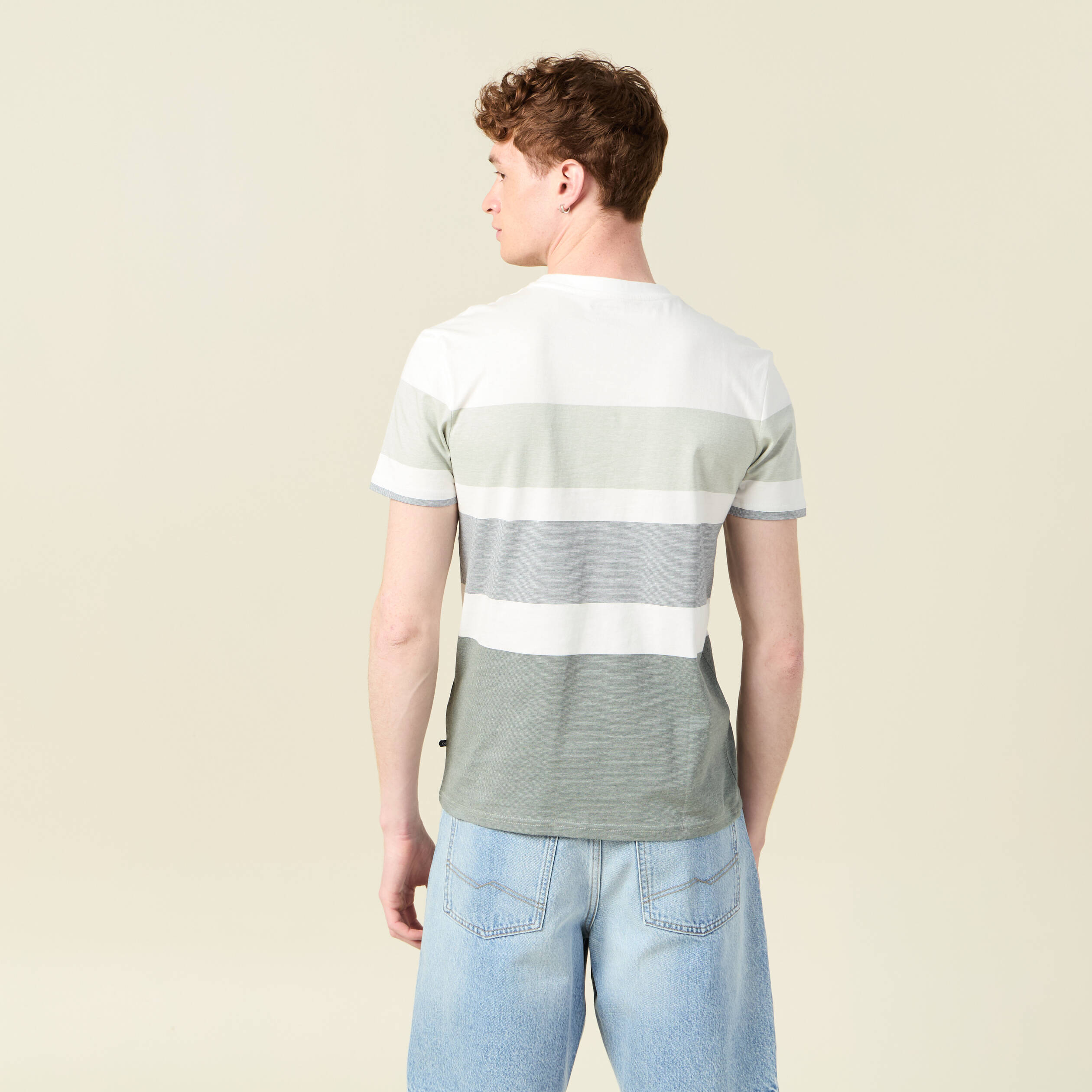 t shirt manches courtes vert olive homme T-shirt manches courtes vert olive homme