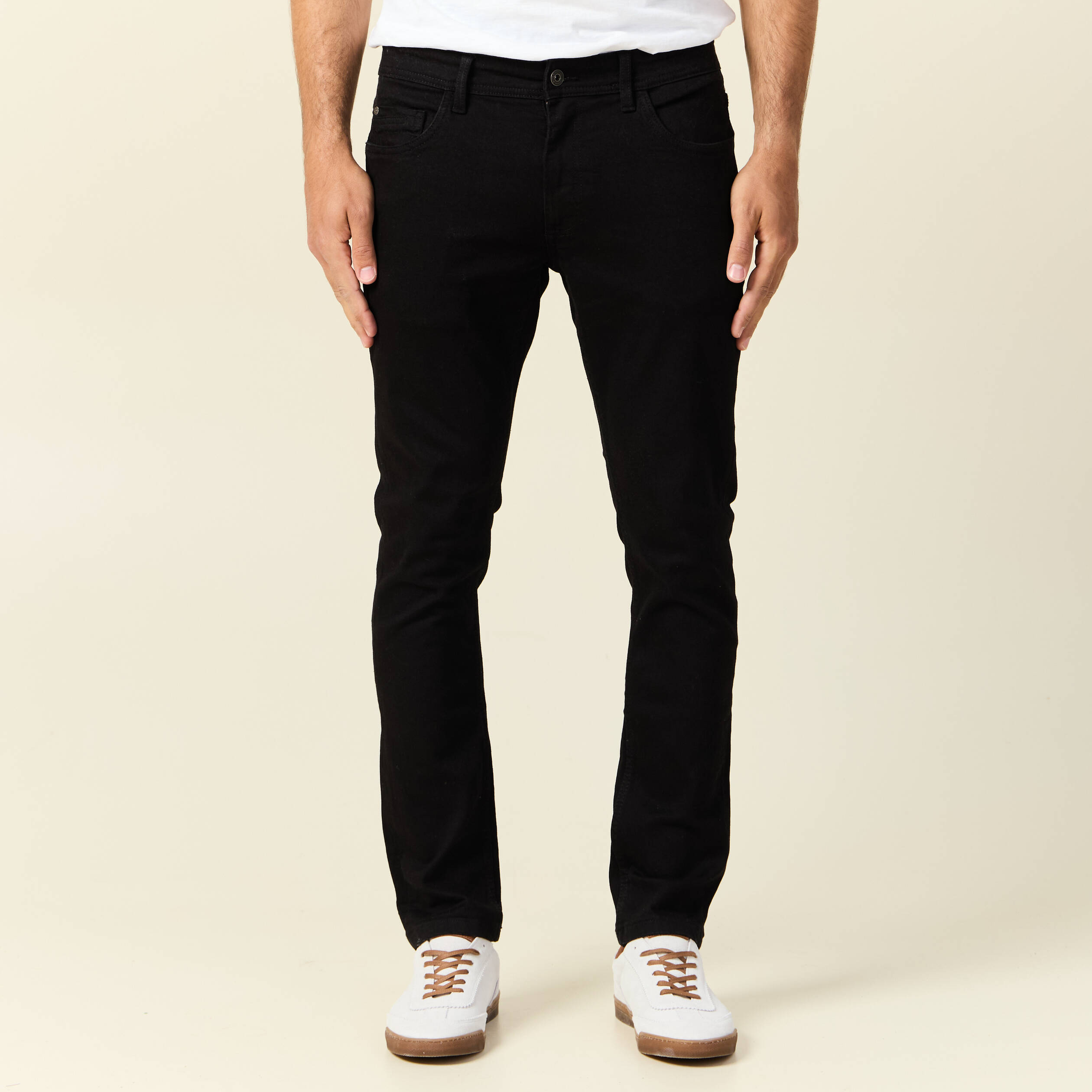Jeans slim longueur 30 denim noir homme