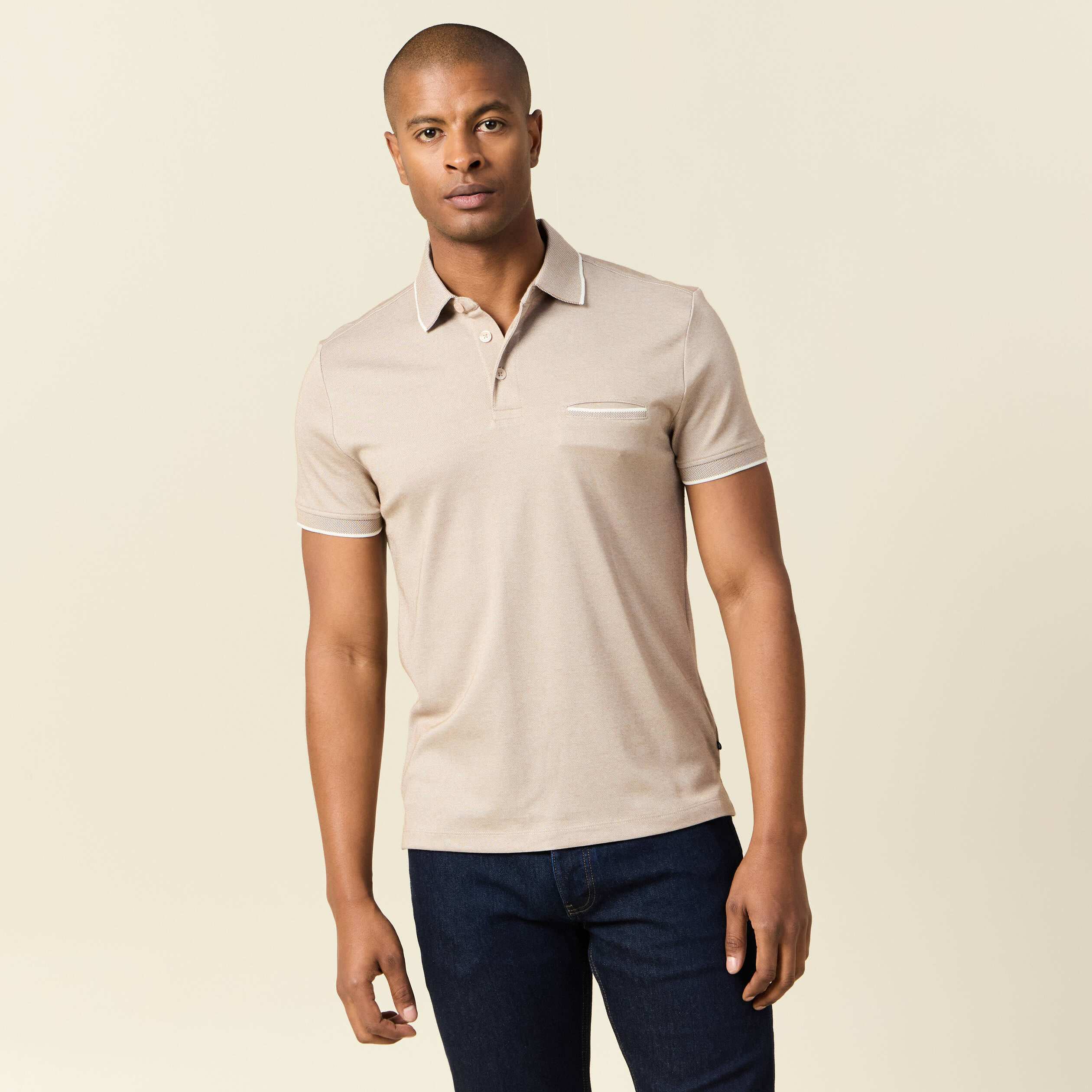polo manches courtes taupe homme Polo manches courtes taupe homme