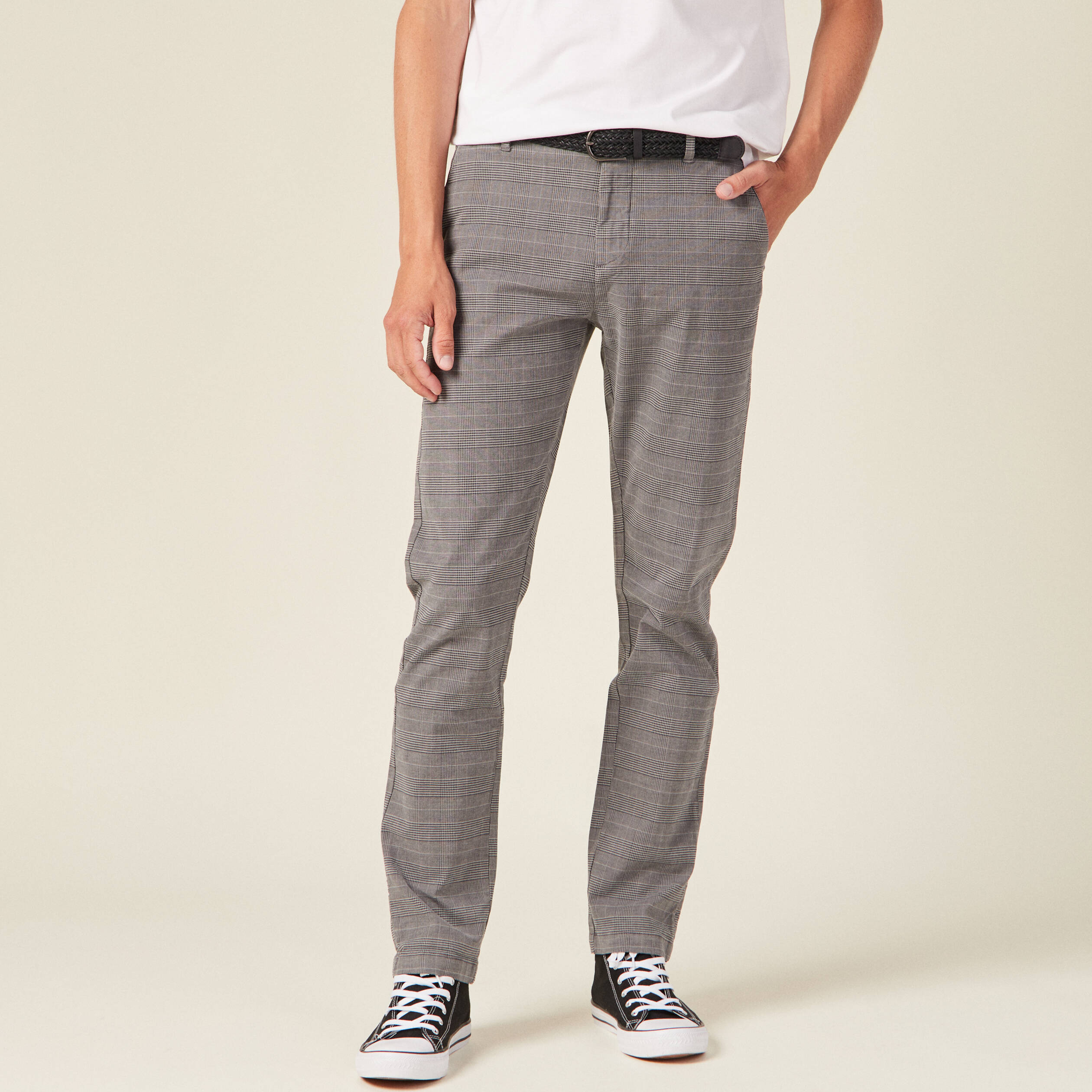 Pantalon chino straight ecru homme