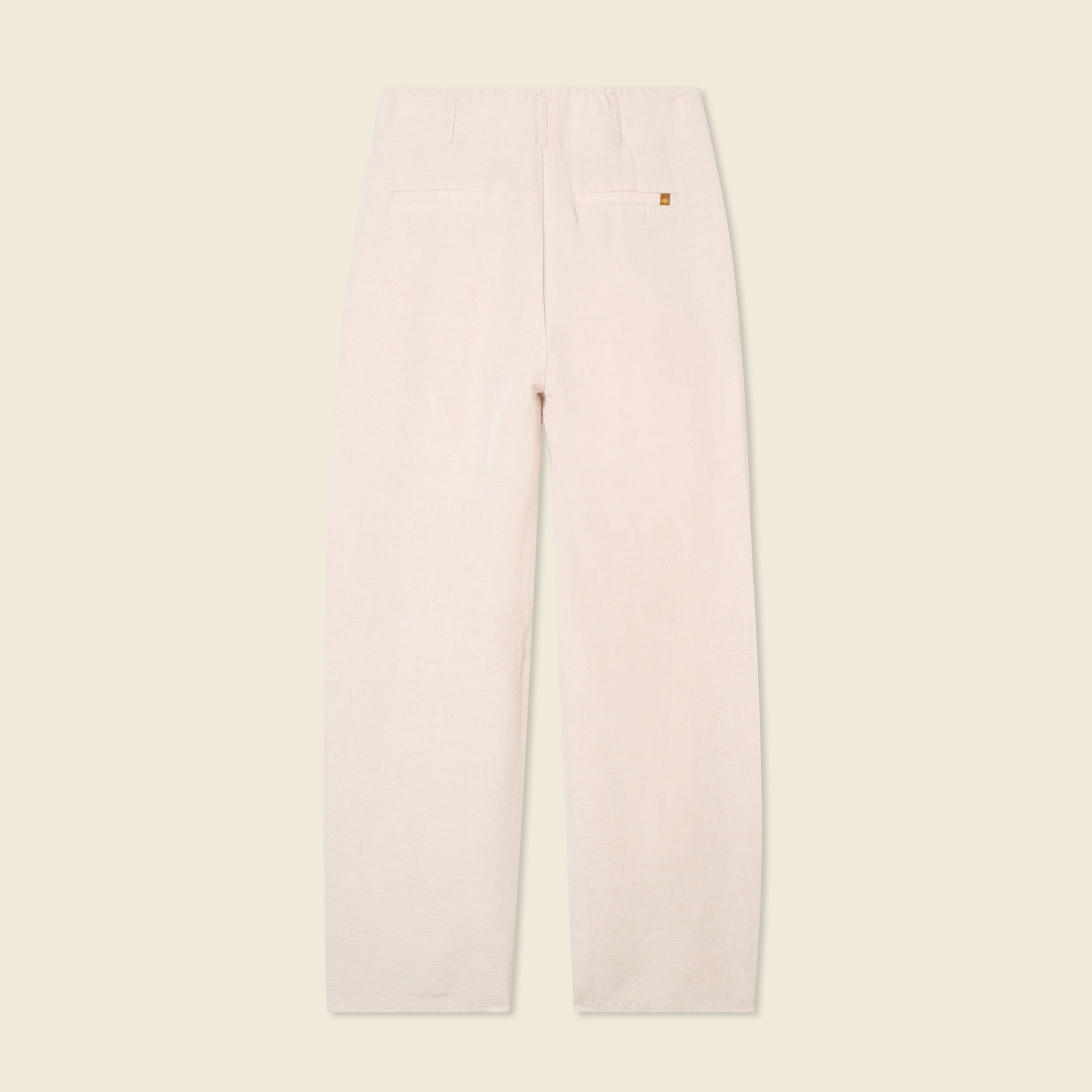 Pantalon large à pinces sable femme