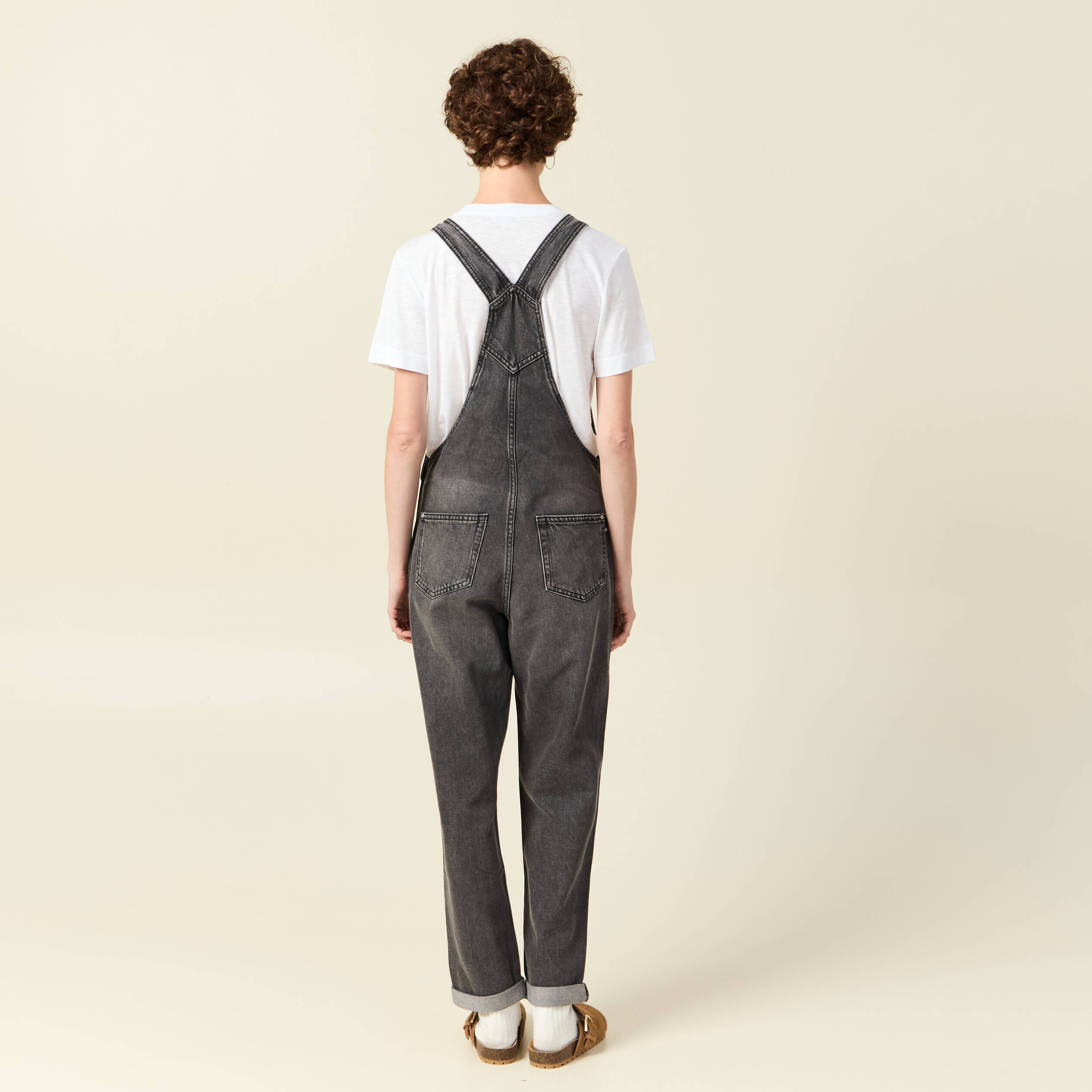 salopette en jean denim gris femme Salopette en jean denim gris femme