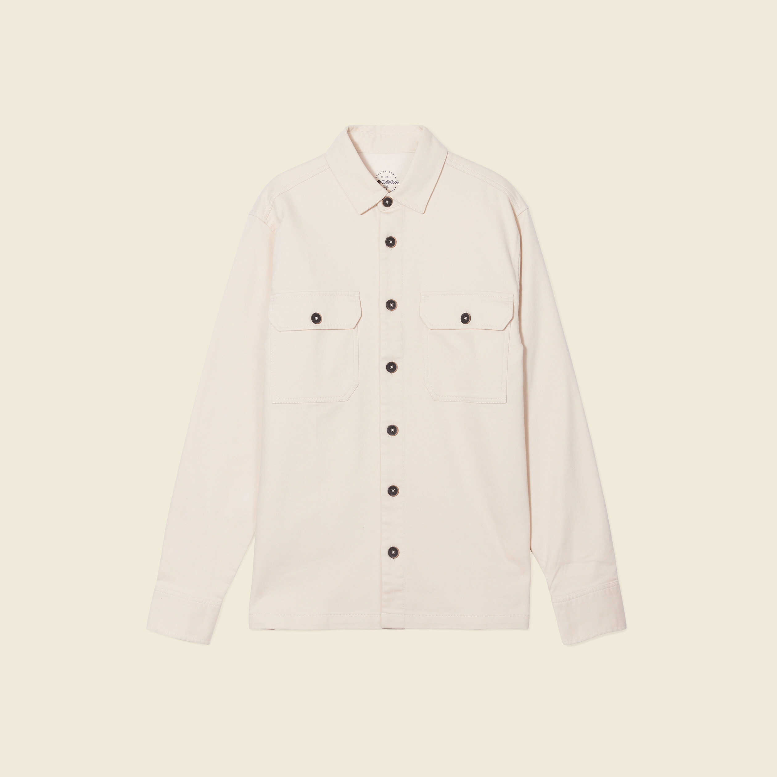 surchemise manches longues beige homme Surchemise manches longues beige homme