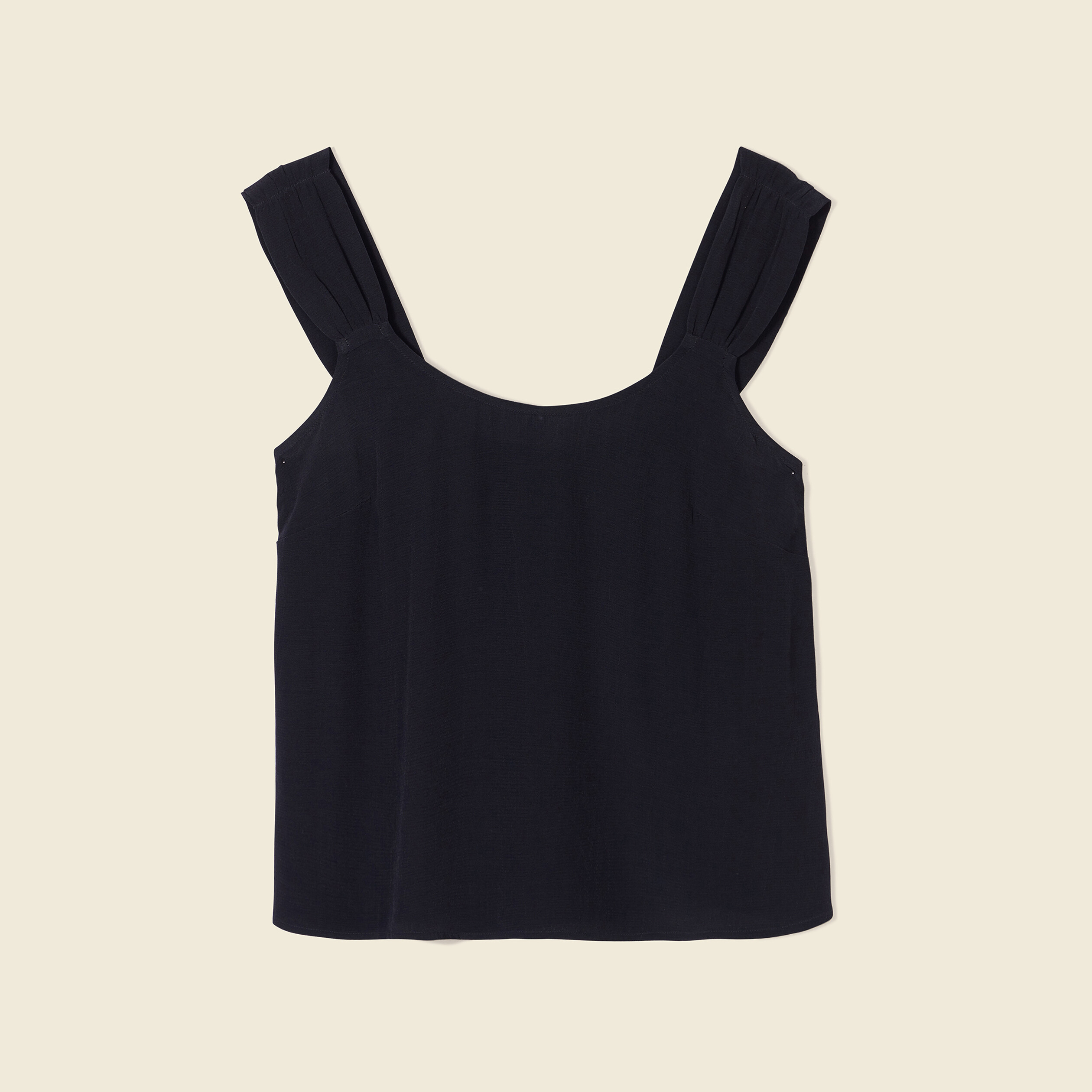 Blouse bretelles larges noir femme