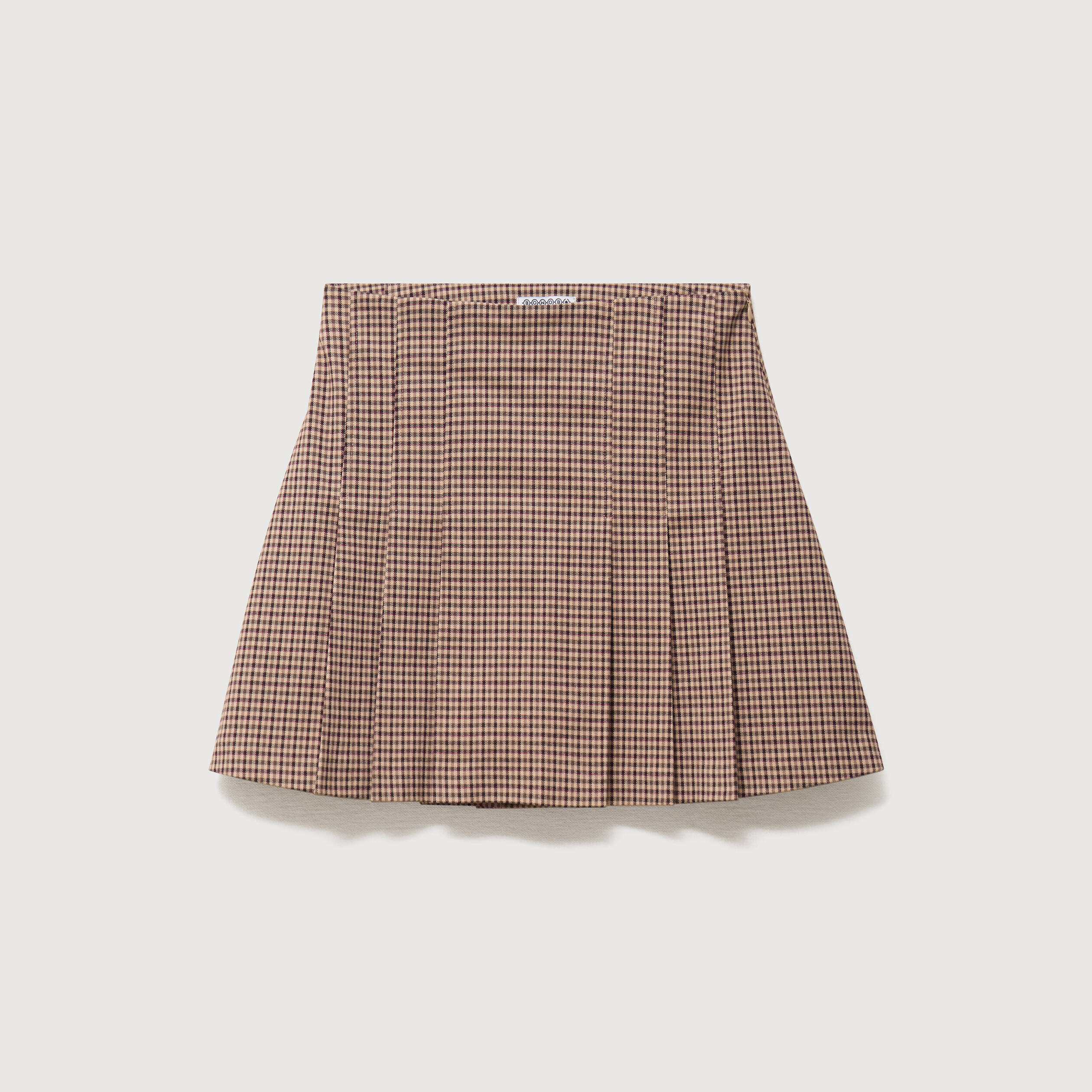 Mini-jupe doubl&eacute;e ficelle femme
