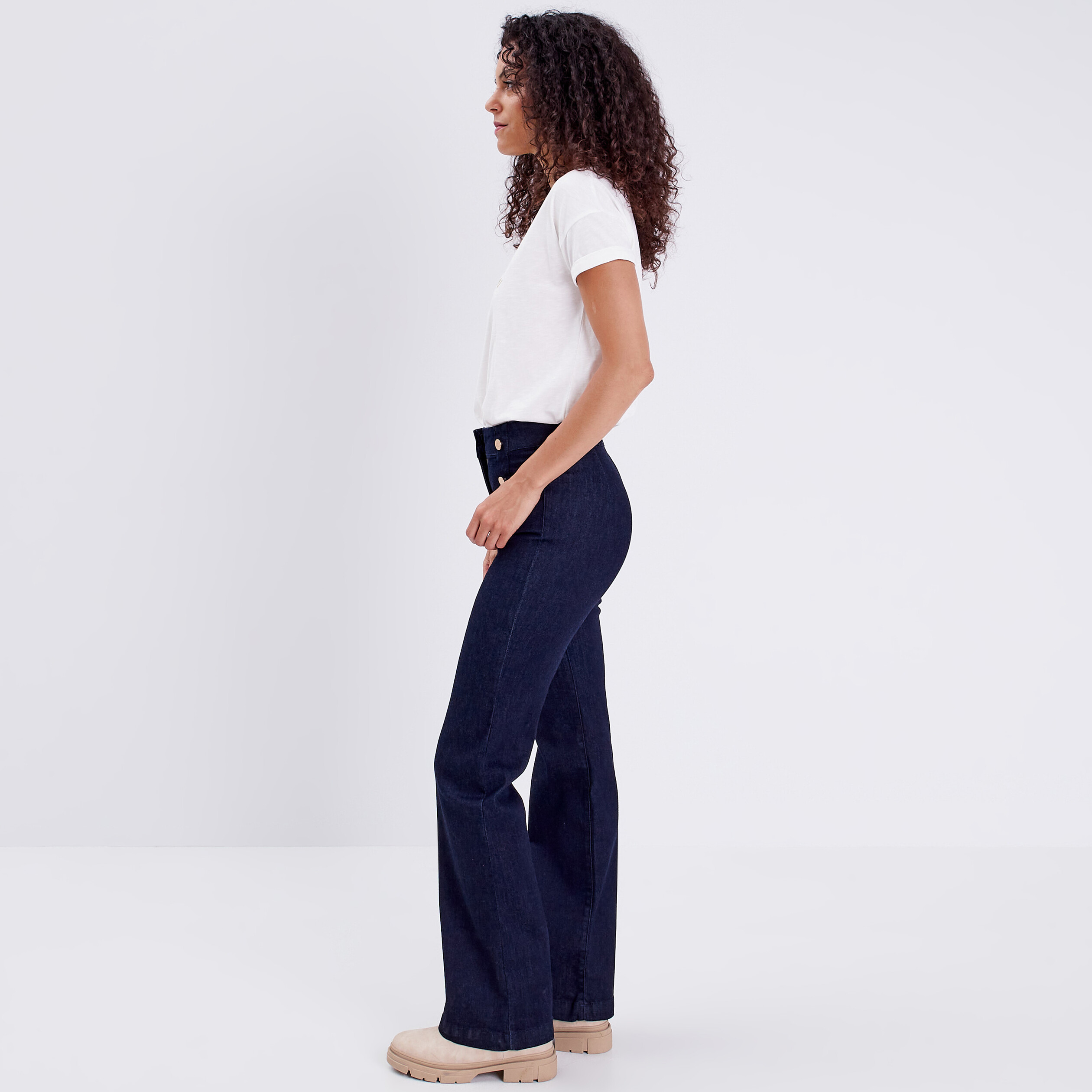Jean a pont online taille haute
