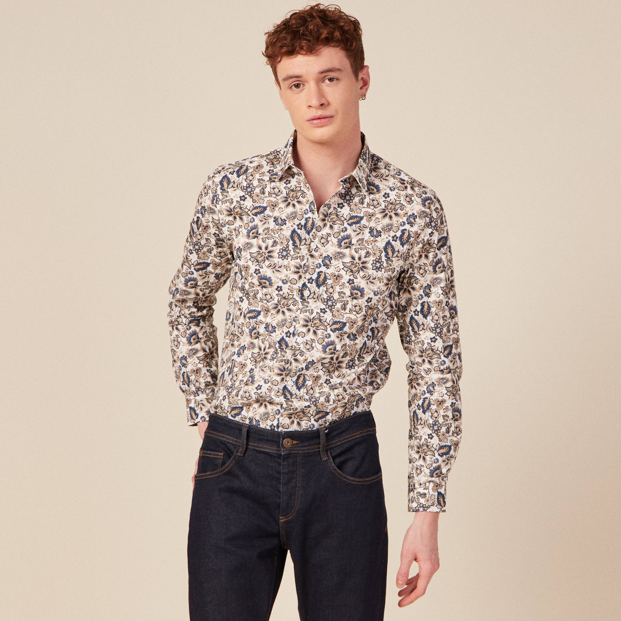 chemise a manches longues blanc homme Chemise à manches longues blanc homme