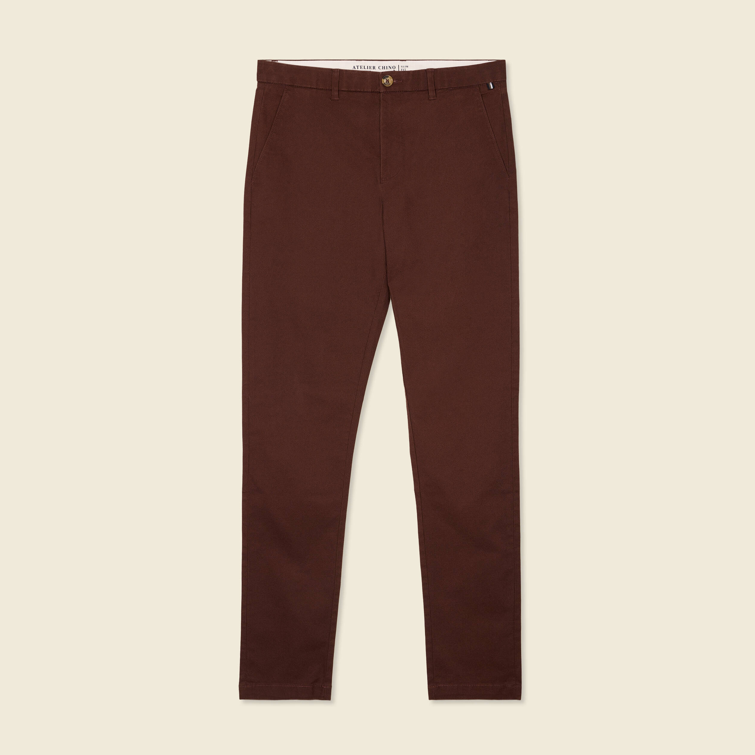 Pantalon slim Instinct chino bordeaux homme Vibs