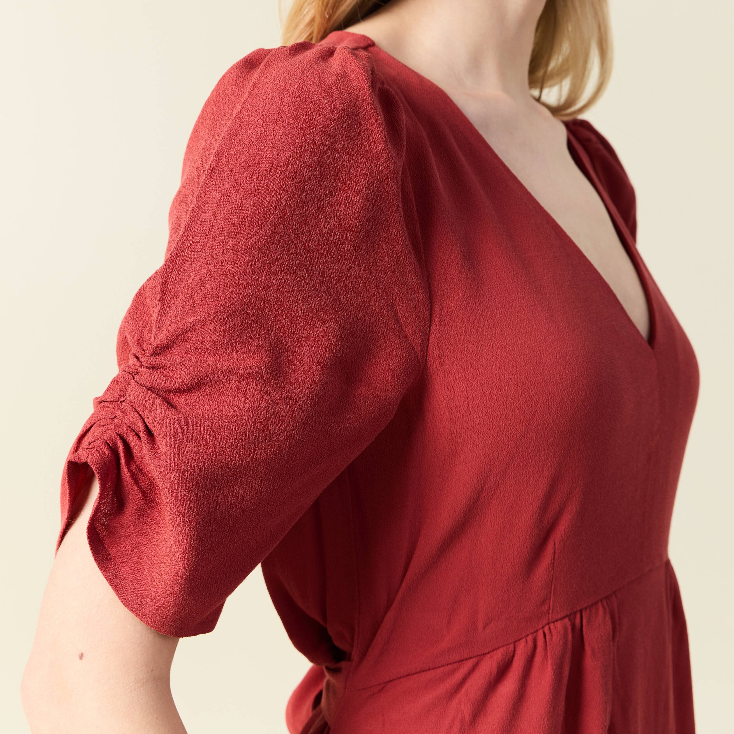 robe longue trapeze orange fonce femme Robe longue trapèze orange foncé femme