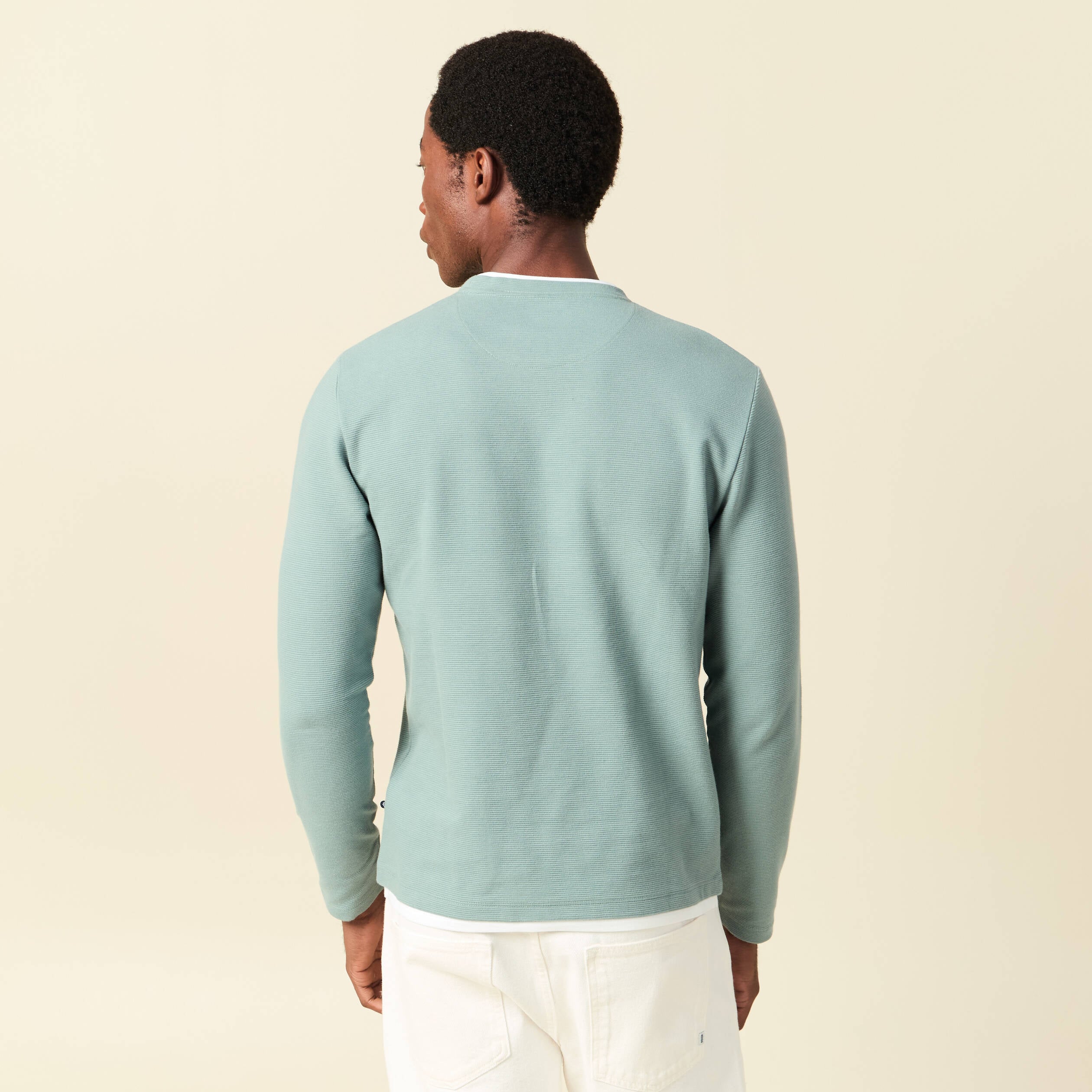 T-shirt manches longues bleu gris homme