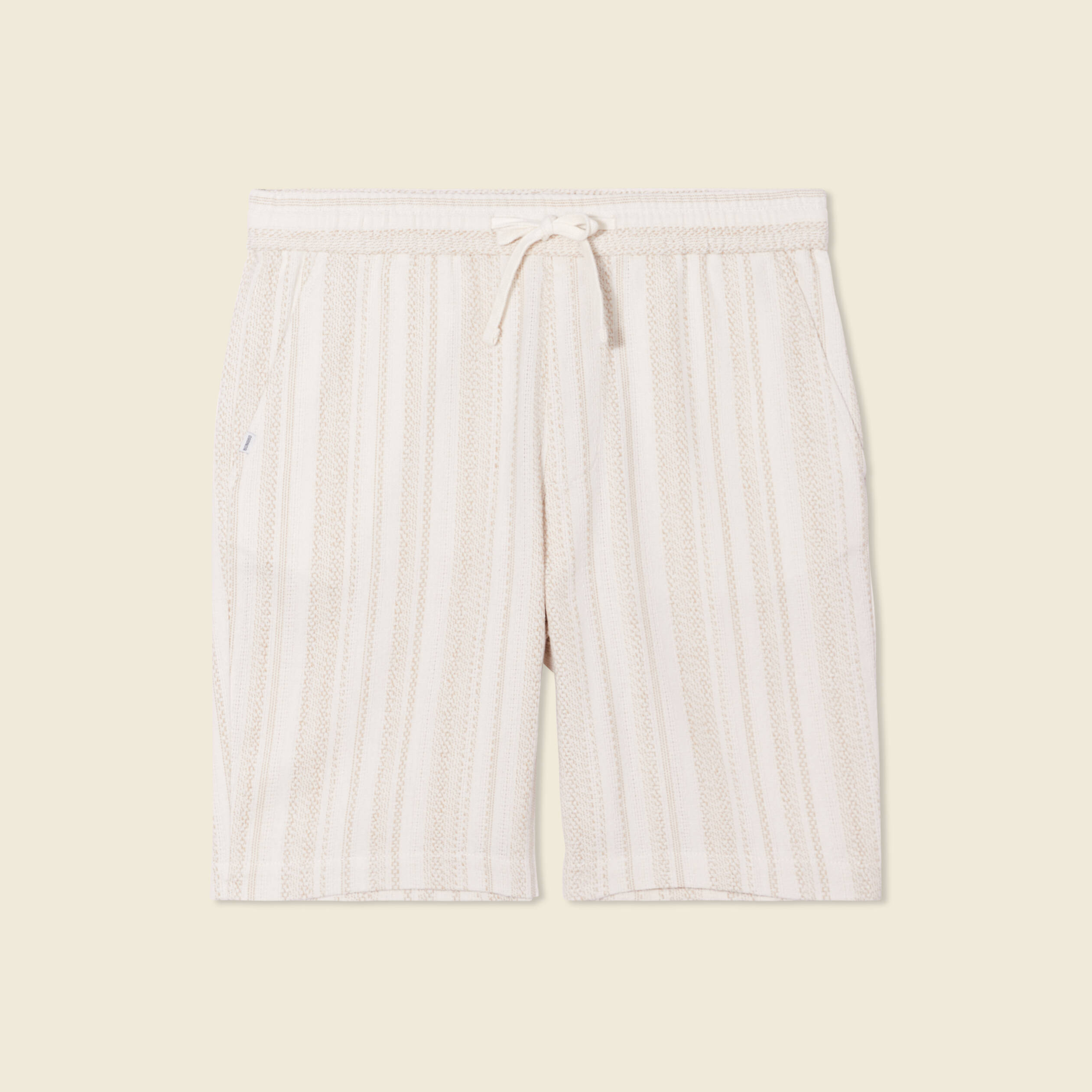 short droit en tricot ecru homme Short droit en tricot ecru homme