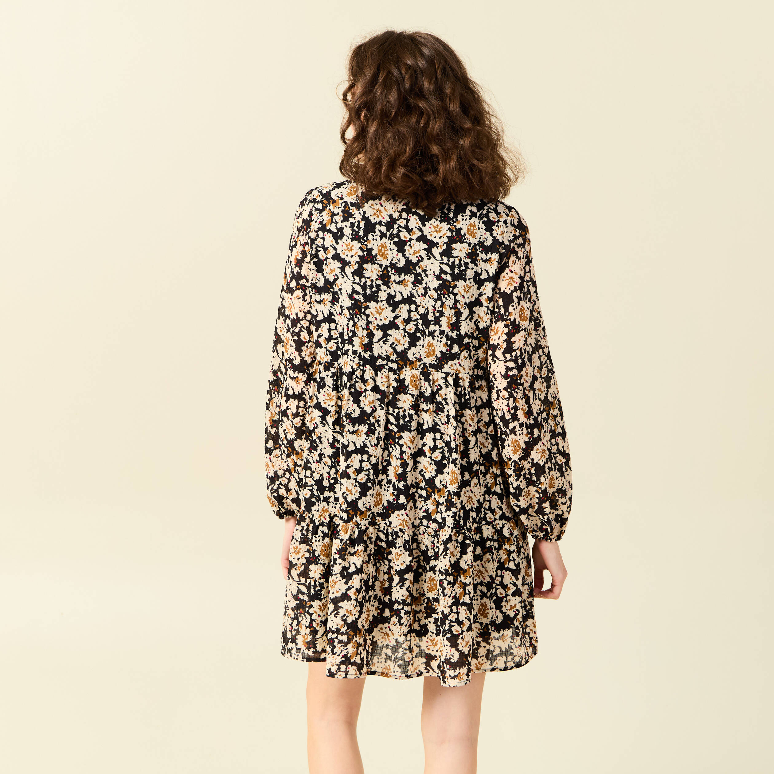 Robe evasee eco responsable noir femme Vibs