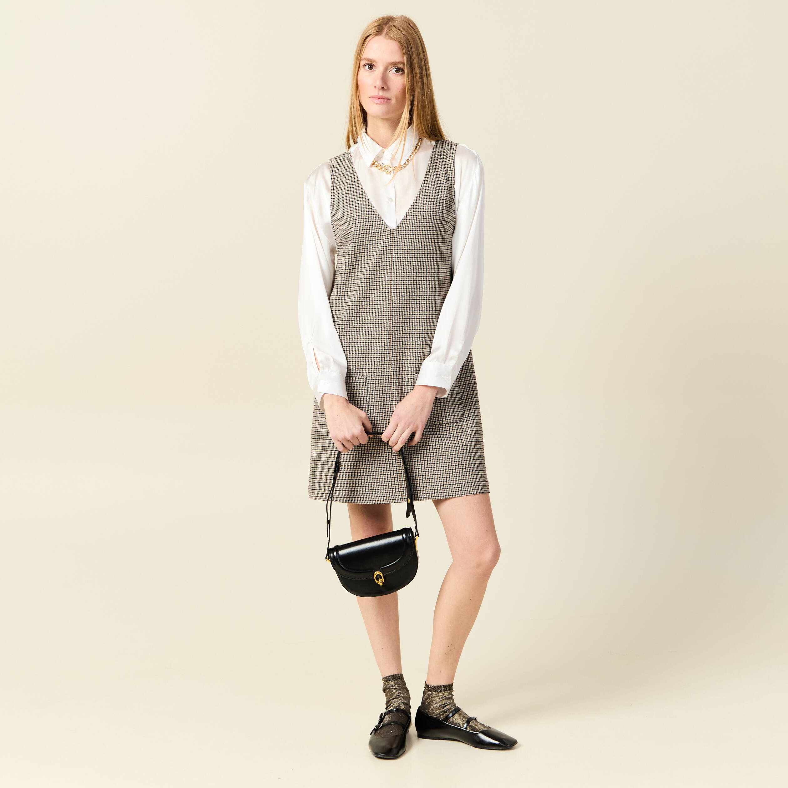 Robe sans manches noir femme