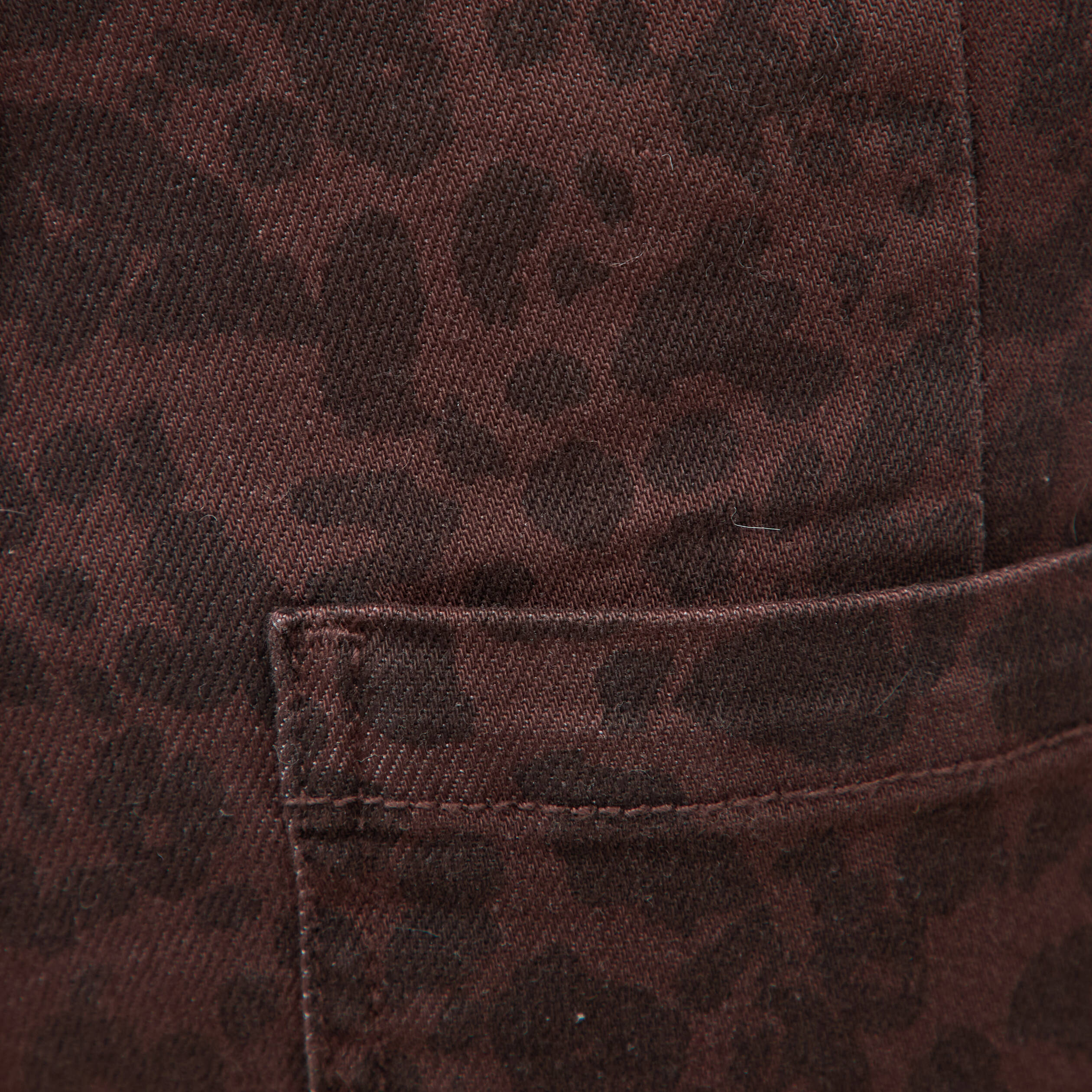 Jeans large cropped taille haute marron chocolat femme