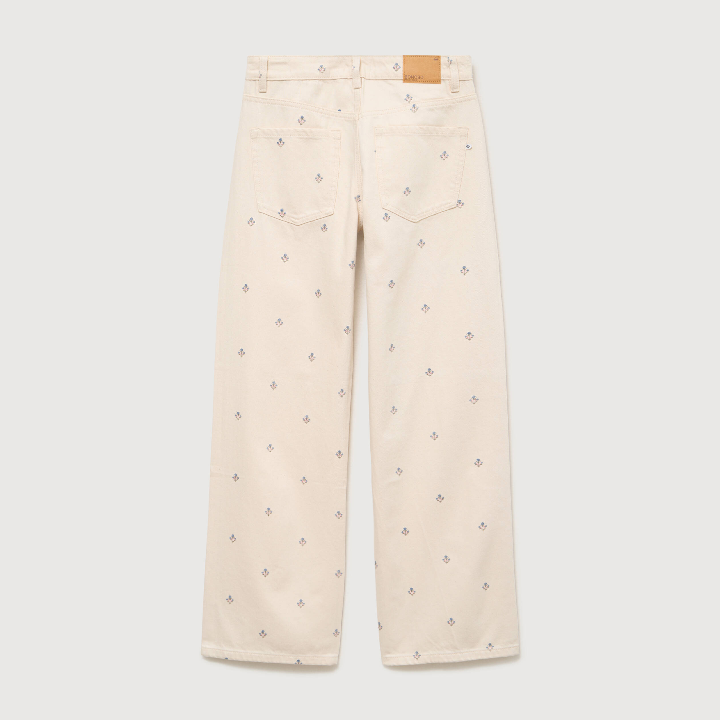 Jeans wide leg taille standard blanc femme