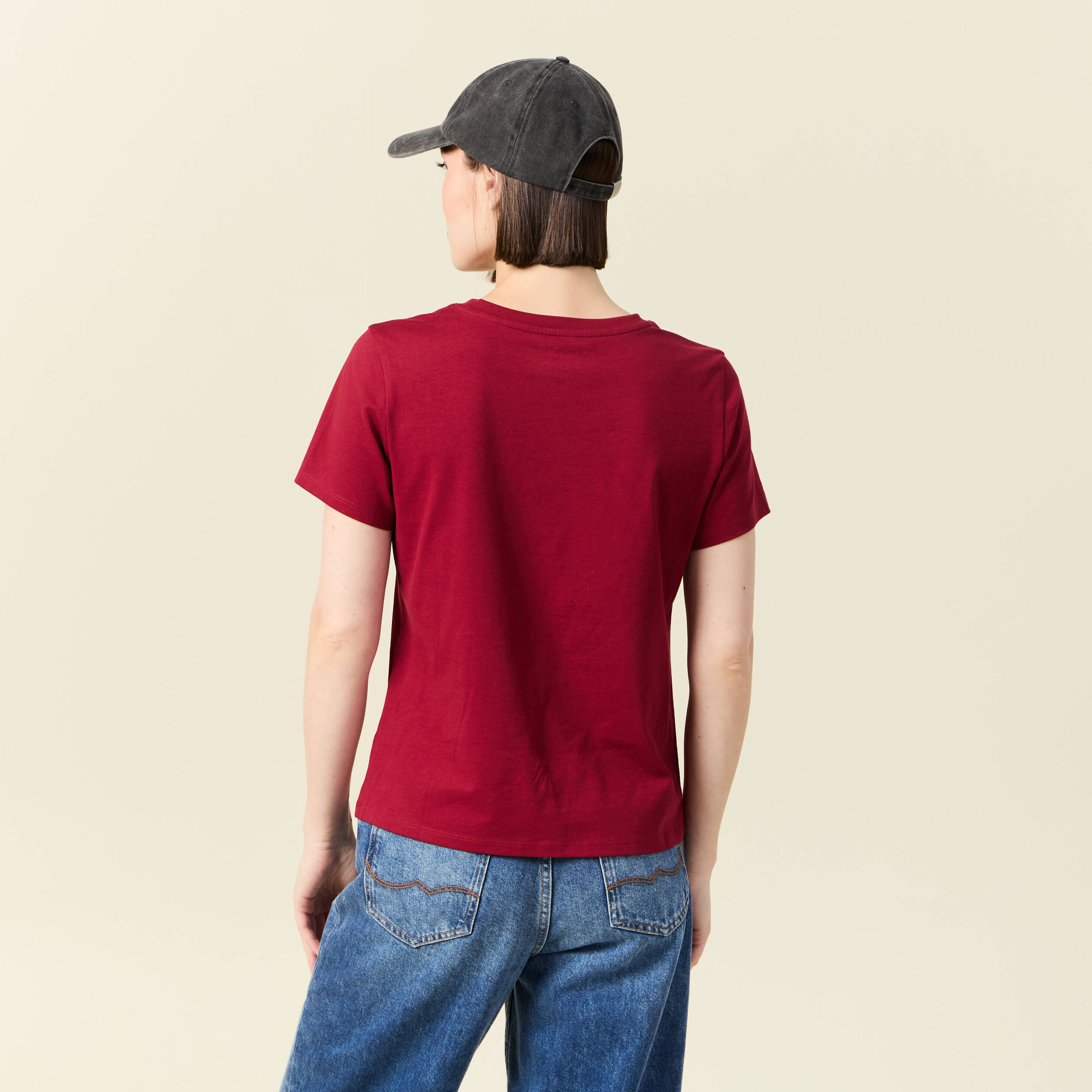 t shirt manches courtes rouge femme T-shirt manches courtes rouge femme