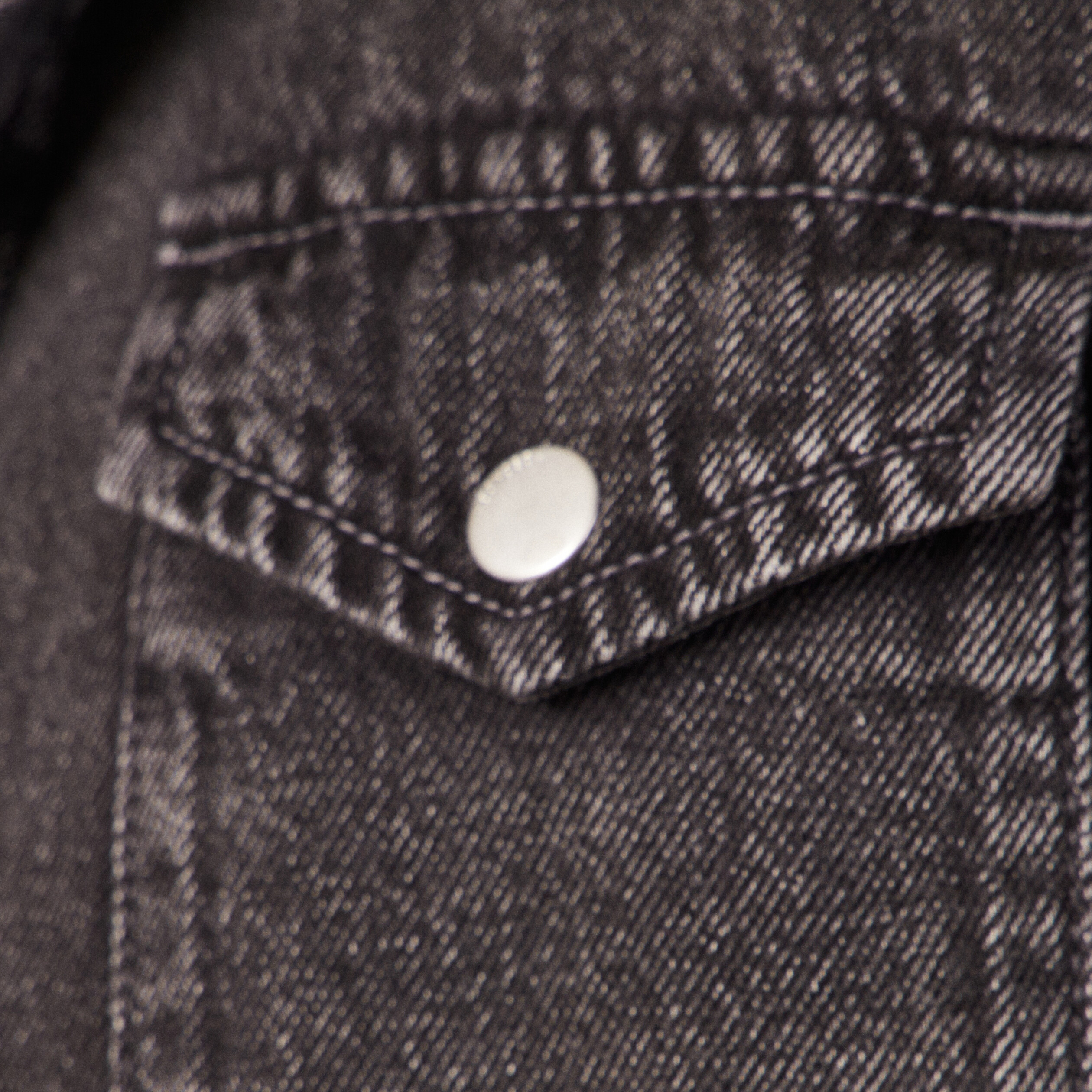Veste droite en jean denim snow noir femme