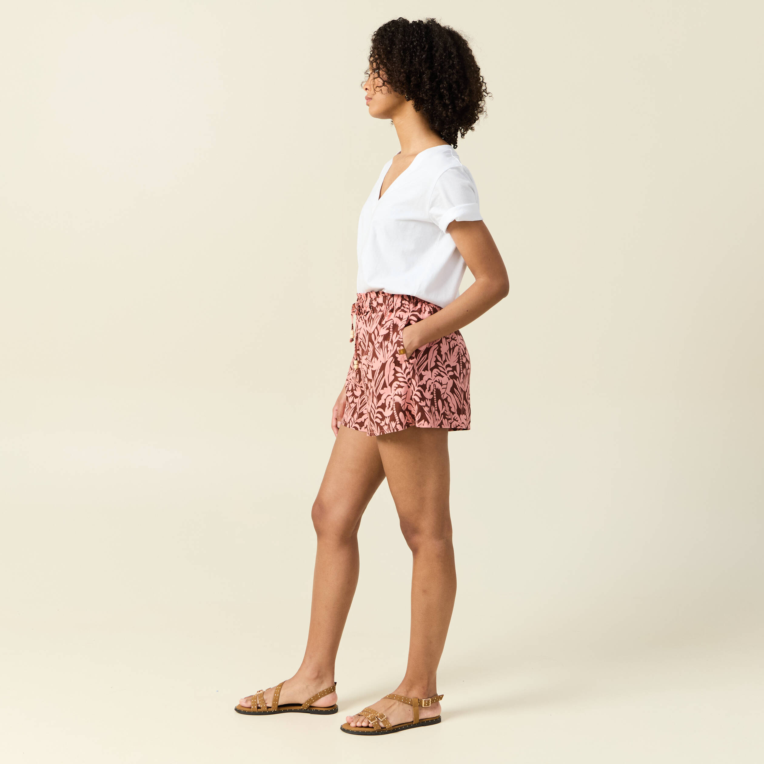 short droit marron fonce femme Short droit marron foncé femme