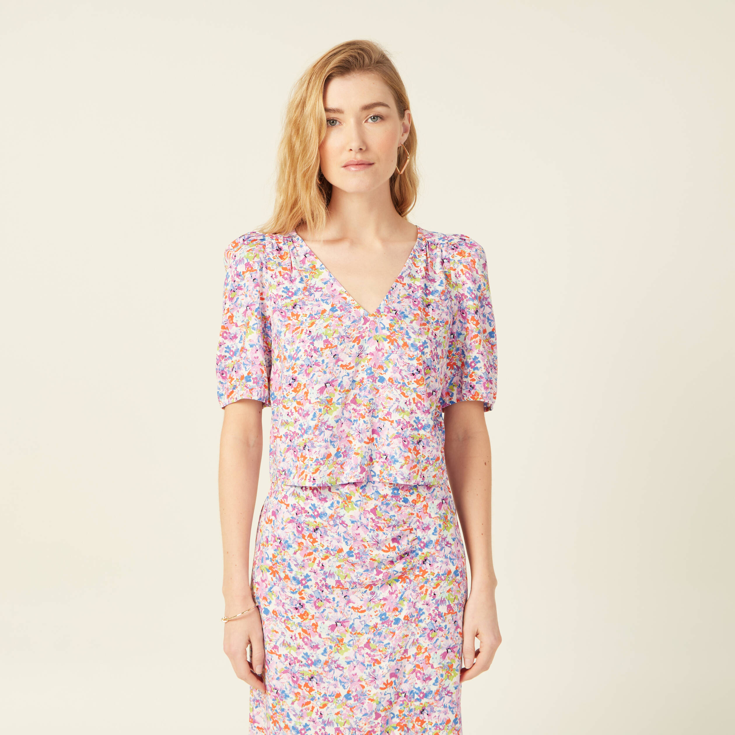 blouse manches courtes rose femme Blouse manches courtes rose femme