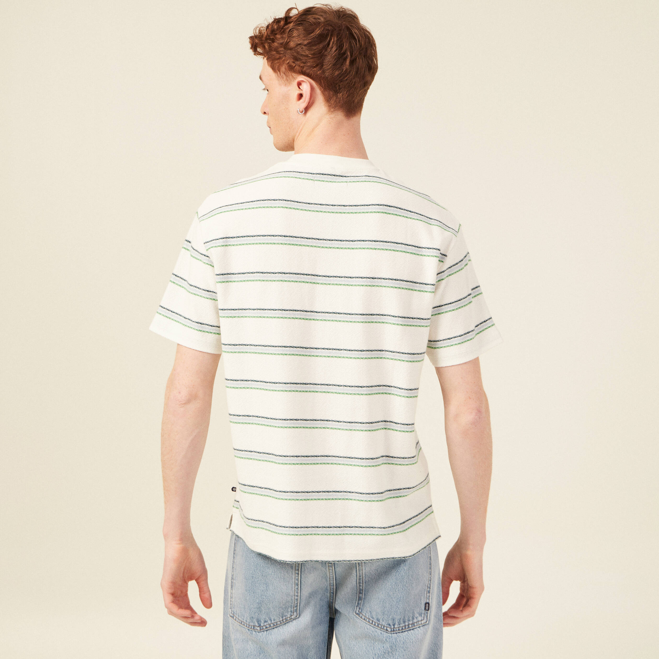 t shirt manches courtes ecru homme T-shirt manches courtes ecru homme