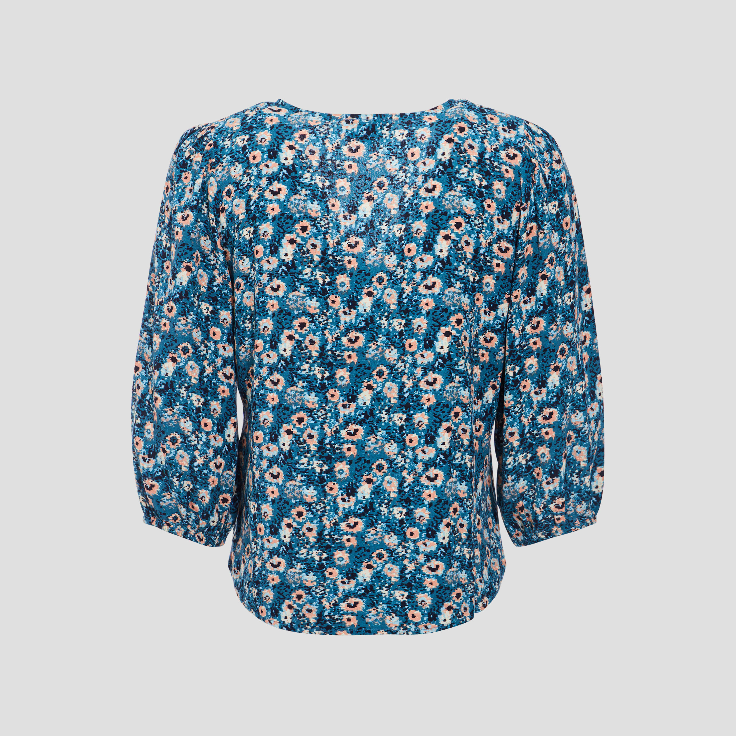 blouse eco responsable bleu canard femme Blouse éco-responsable bleu canard femme