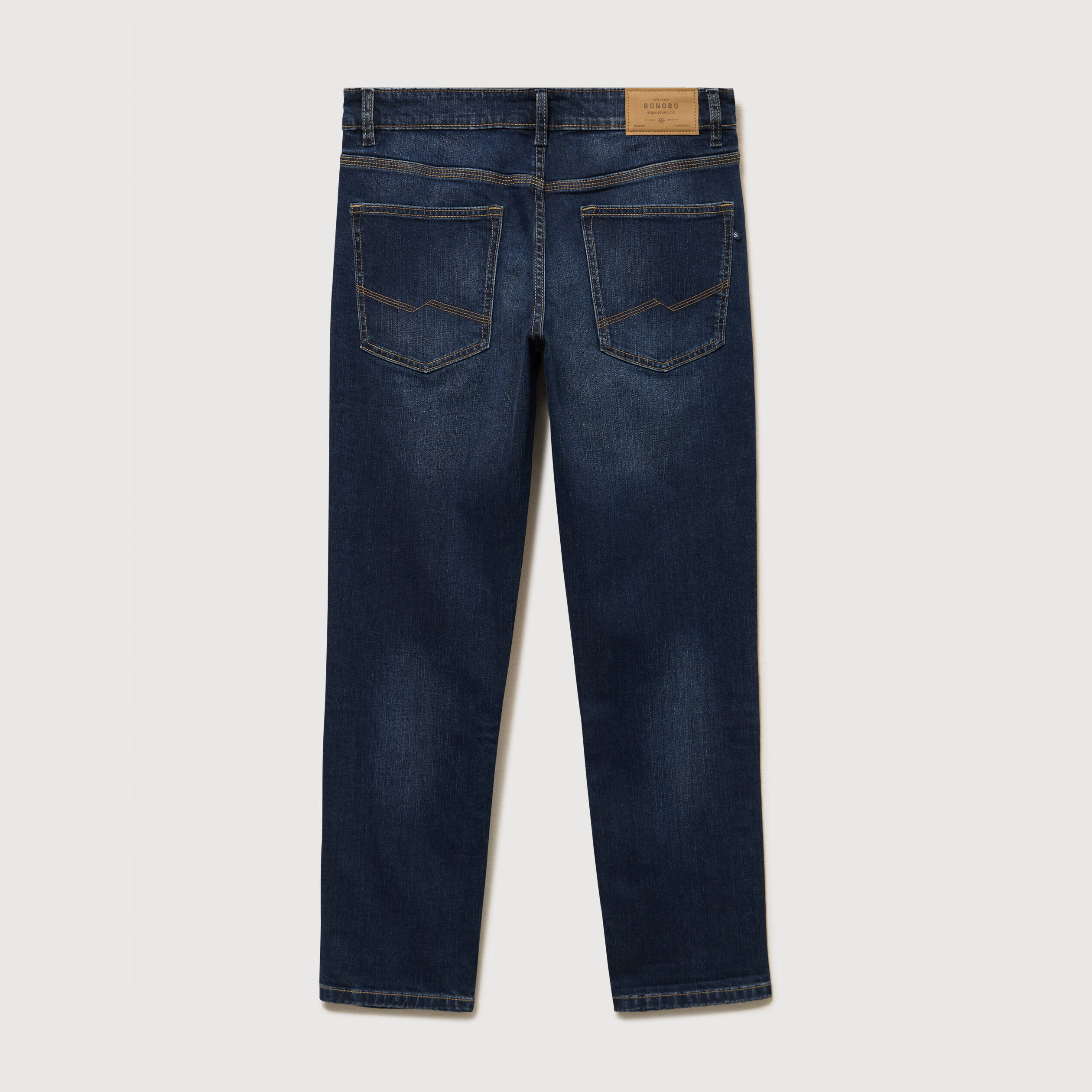 Jeans straight longueur 30 denim brut homme