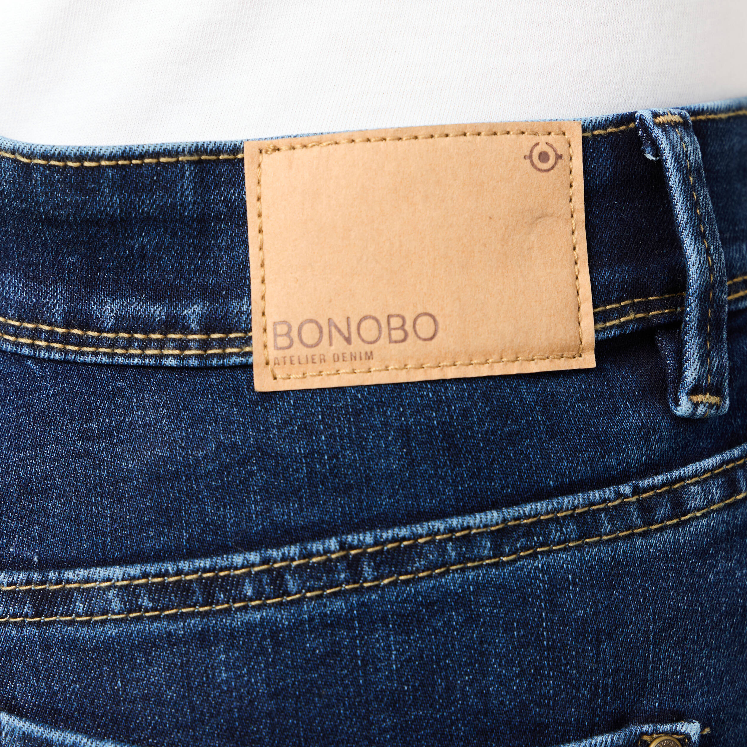 Jeans bootcut taille haute denim brut femme