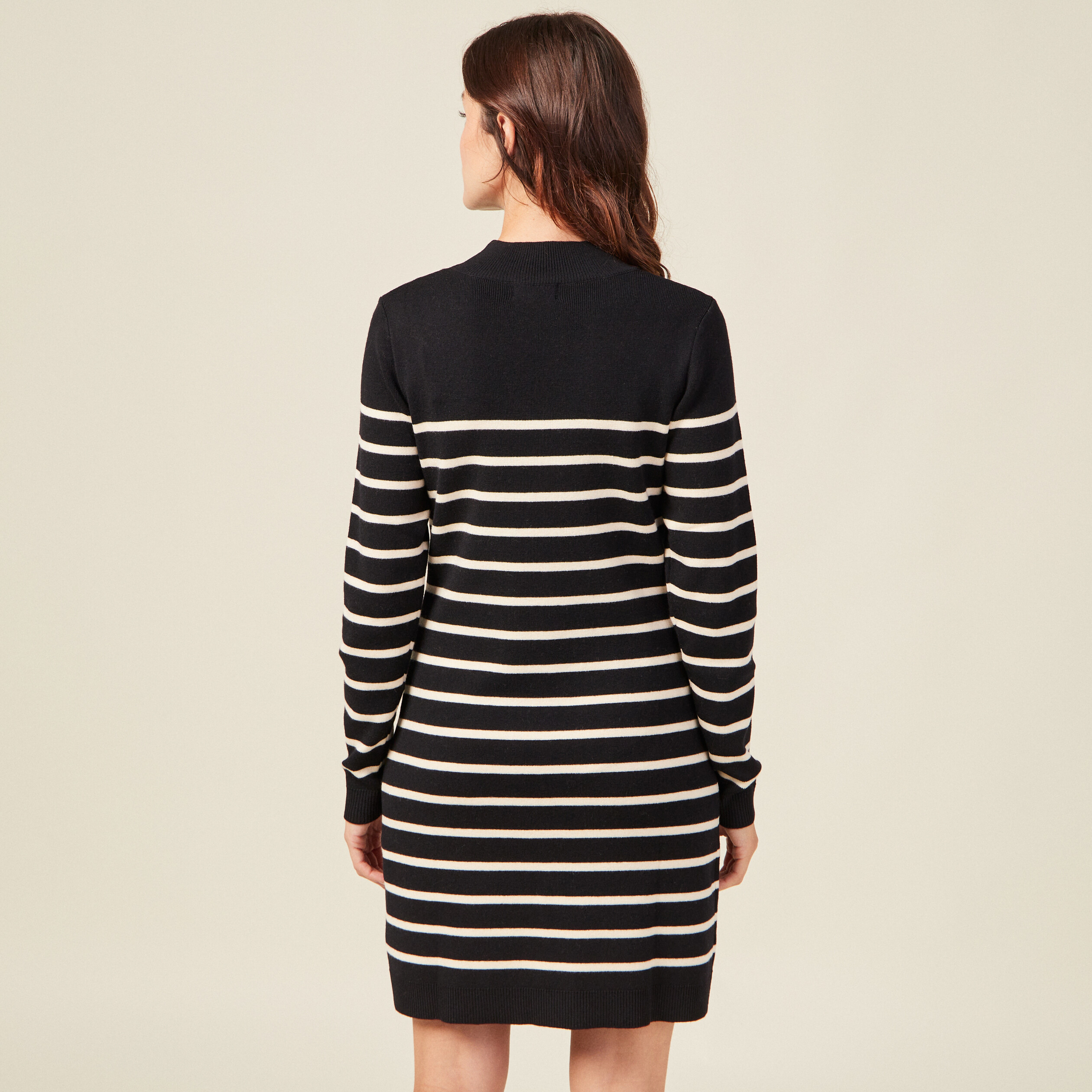 robe pull eco responsable noir femme Robe pull éco-responsable noir femme