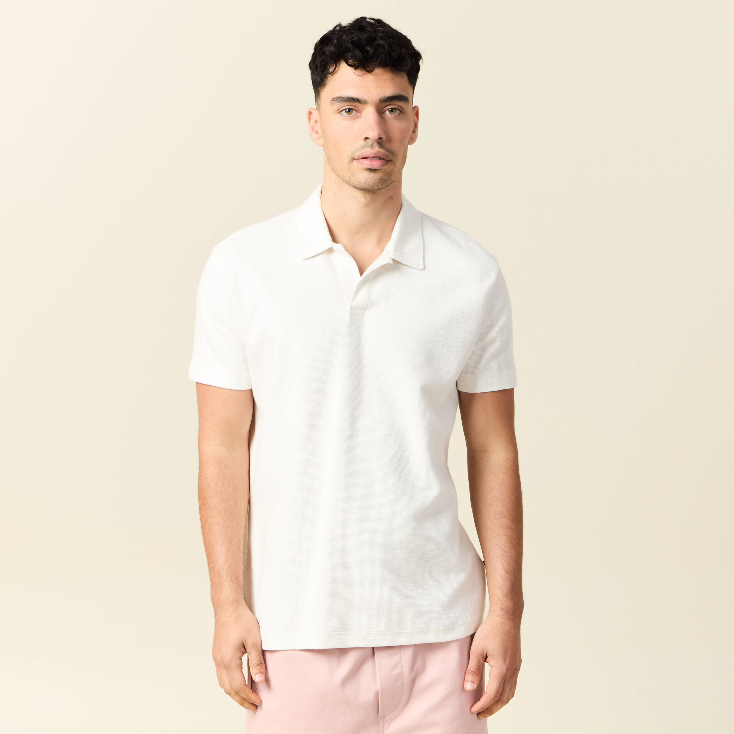 polo manches courtes ecru homme Polo manches courtes ecru homme