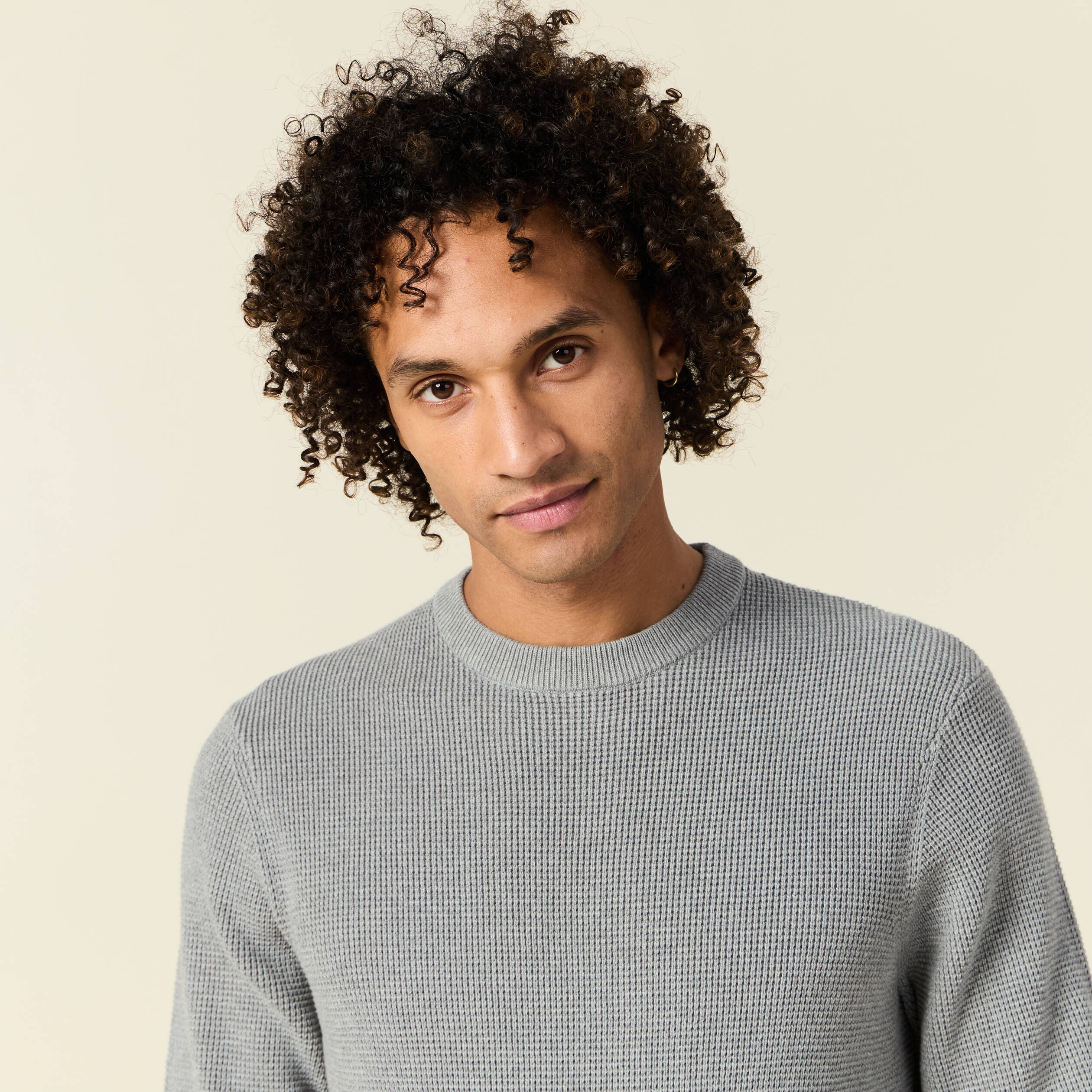 pull manches longues col rond gris homme Pull manches longues col rond gris homme