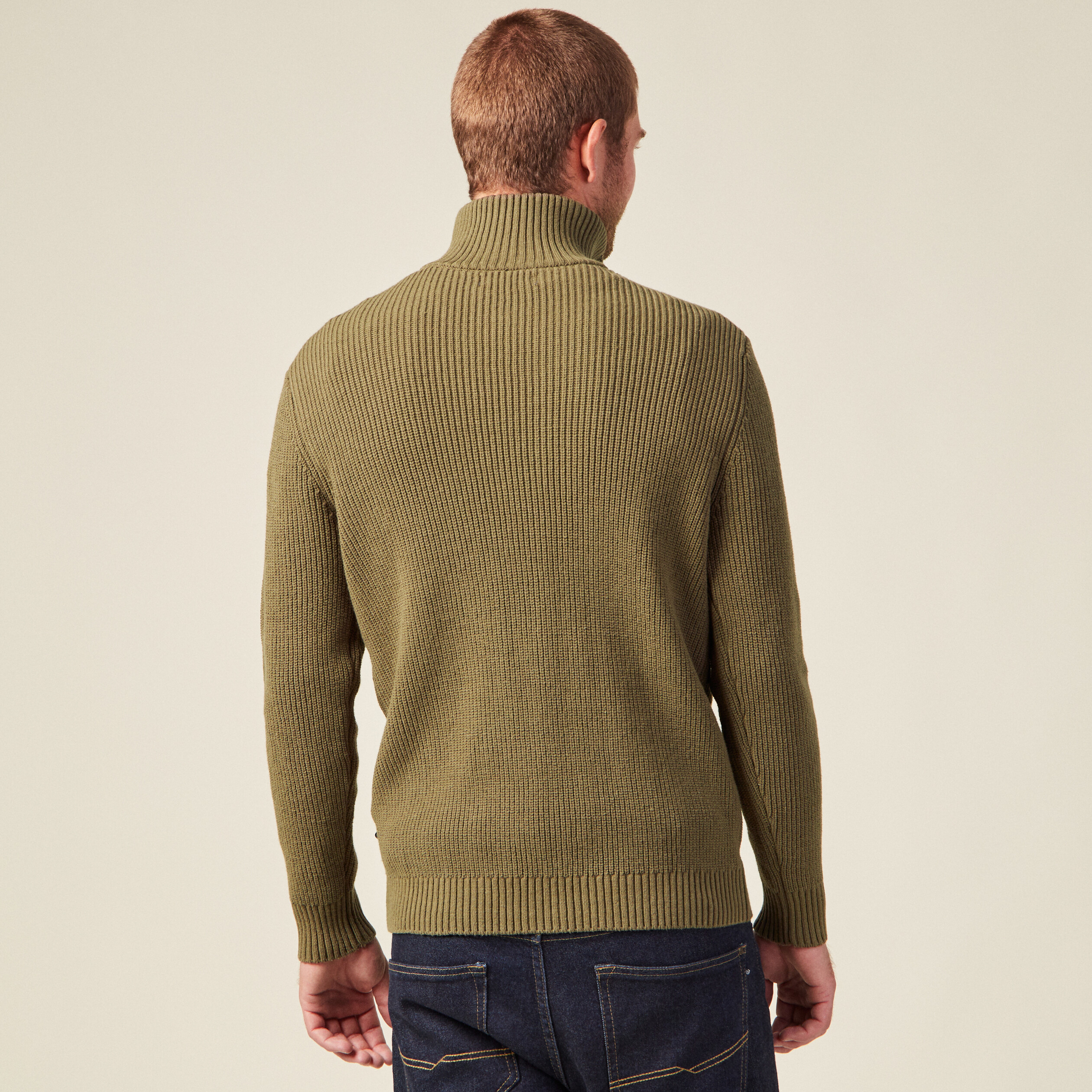 Gilet manches longues beige homme