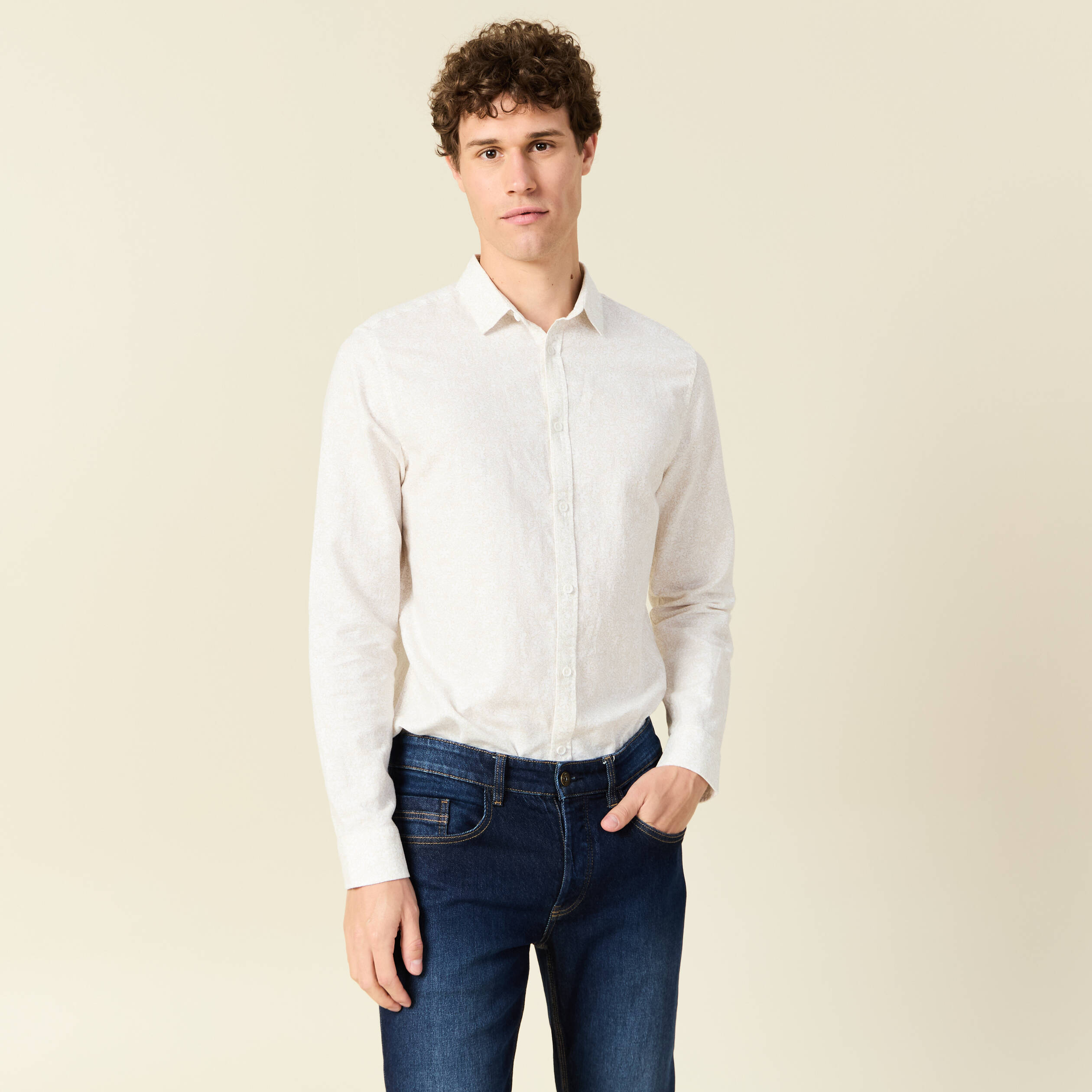 chemise manches longues blanc homme Chemise manches longues blanc homme