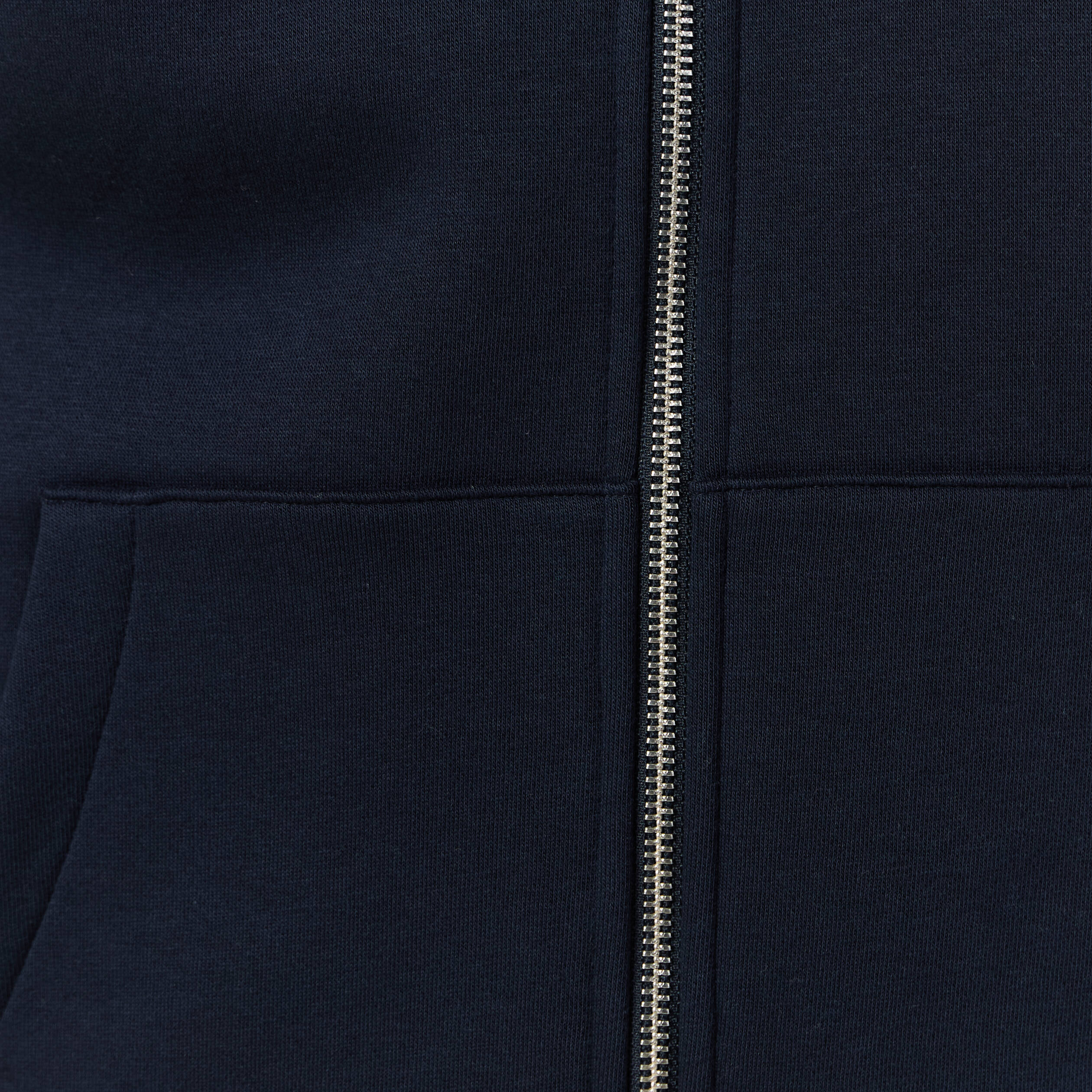 Sweat &agrave; capuche manches longues bleu marine homme