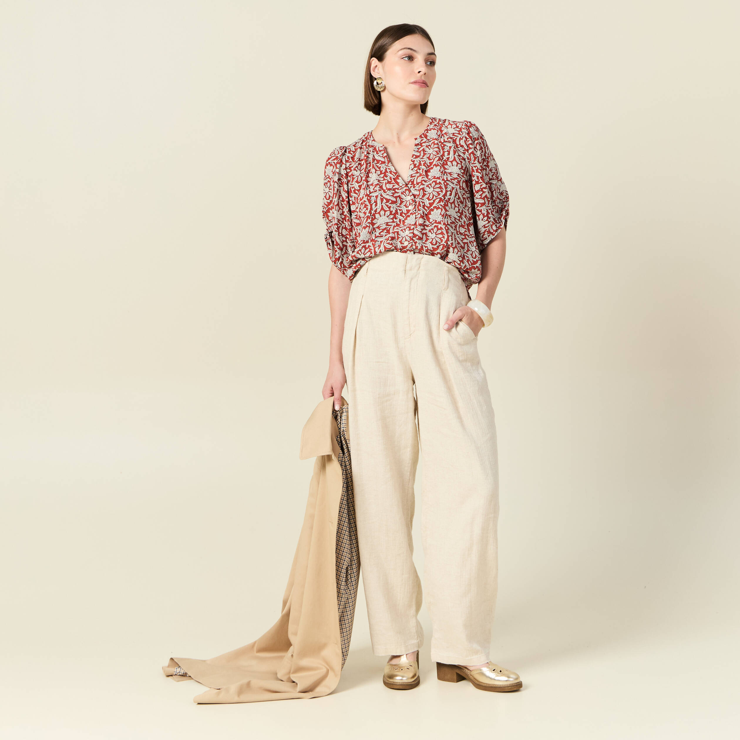 blouse manches courtes bleu gris femme Blouse manches courtes bleu gris femme