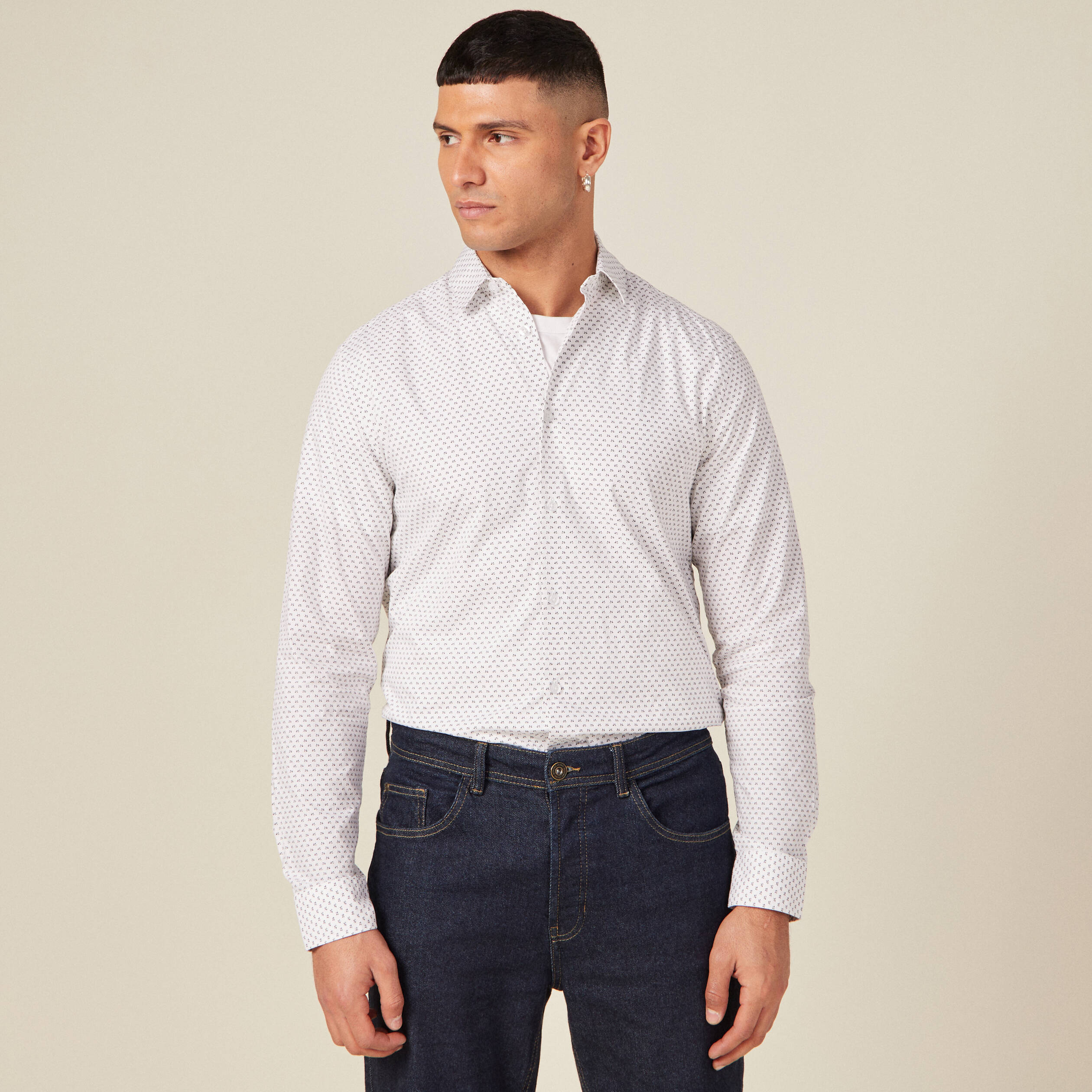 Chemise éco-responsable blanc homme