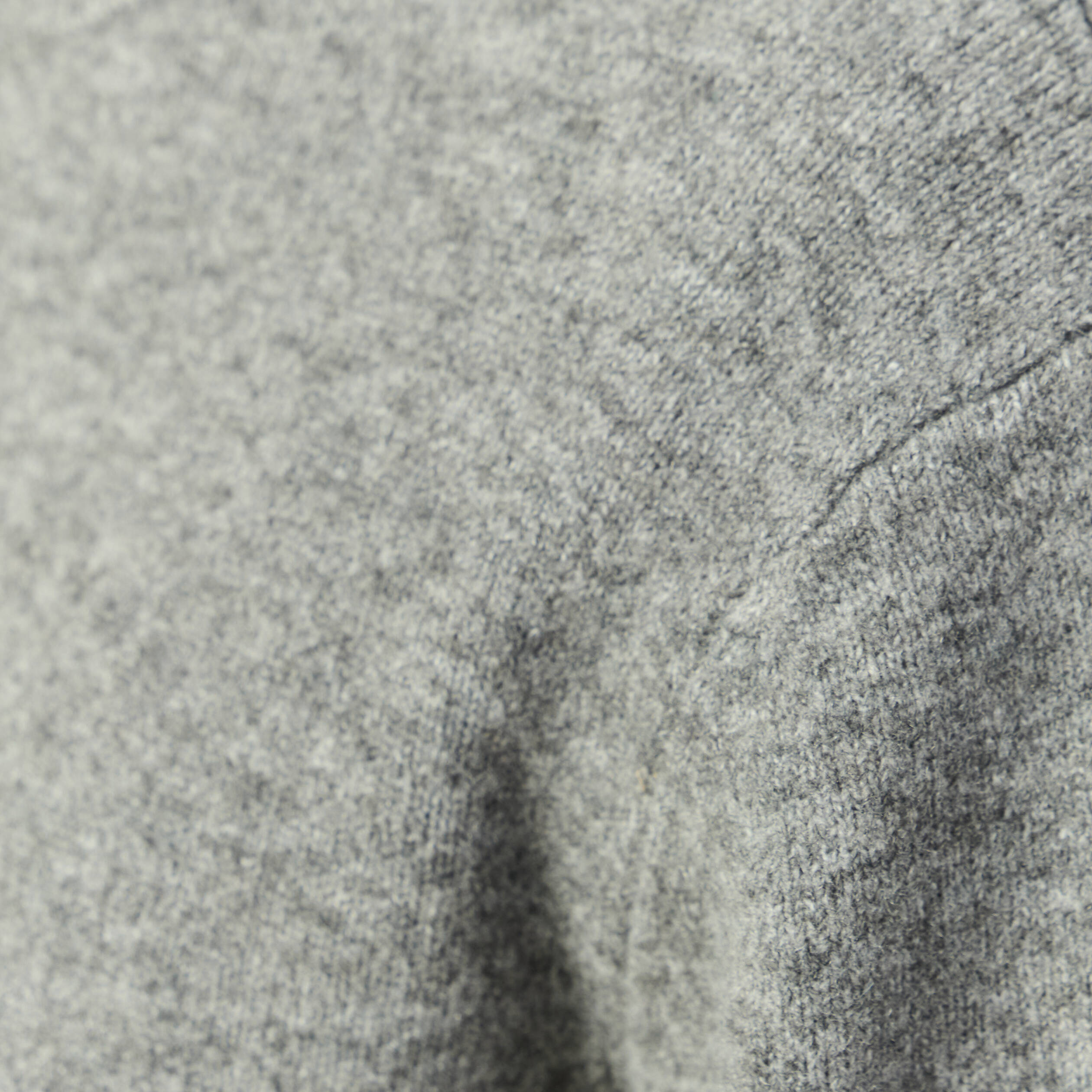 Pull manches longues col rond gris homme