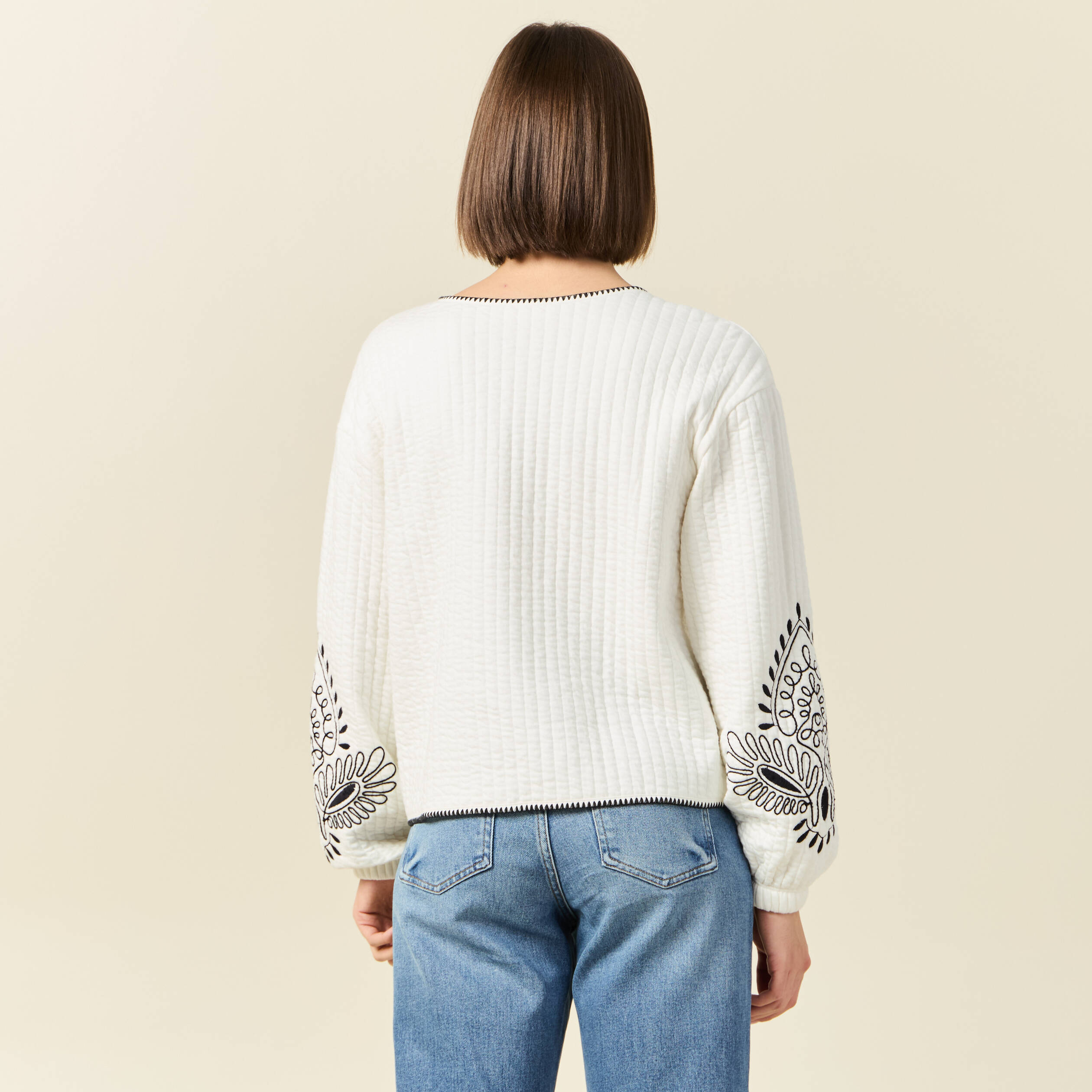 Gilet Long Femme Été - Kimono Manches Longues, Léger, Ouvert - WINKEEY