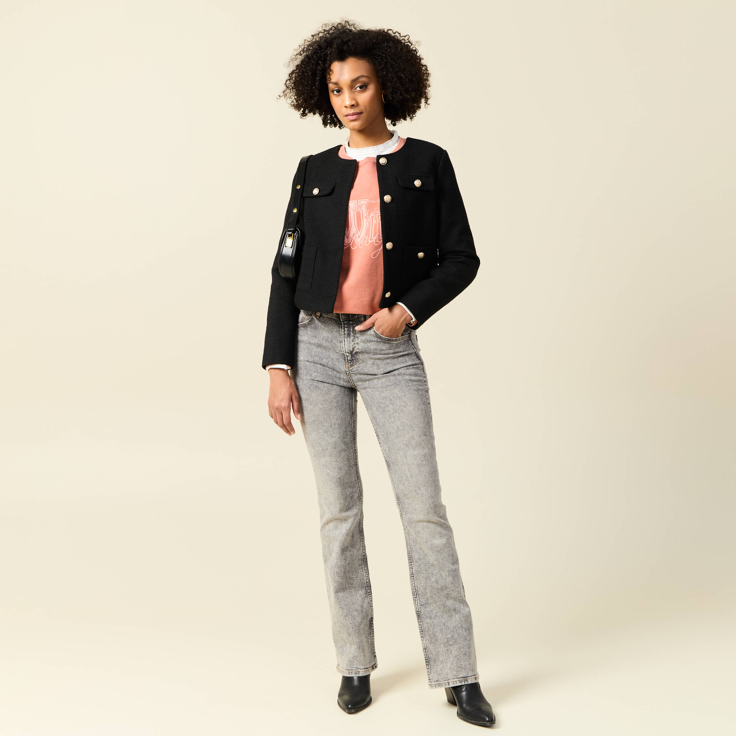 Sweat manches longues rose femme