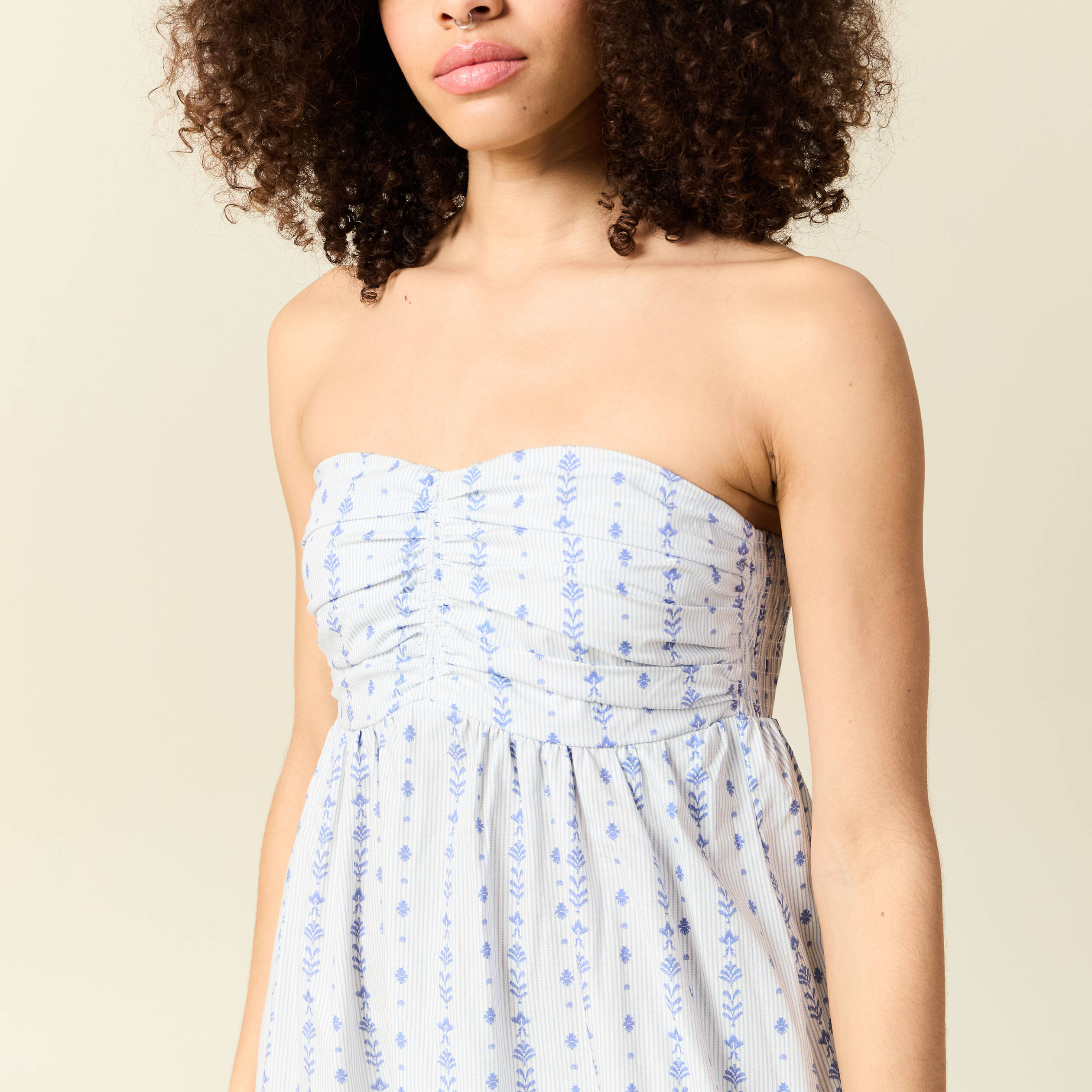 robe sans manches en coton bleu clair femme Robe sans manches en coton bleu clair femme