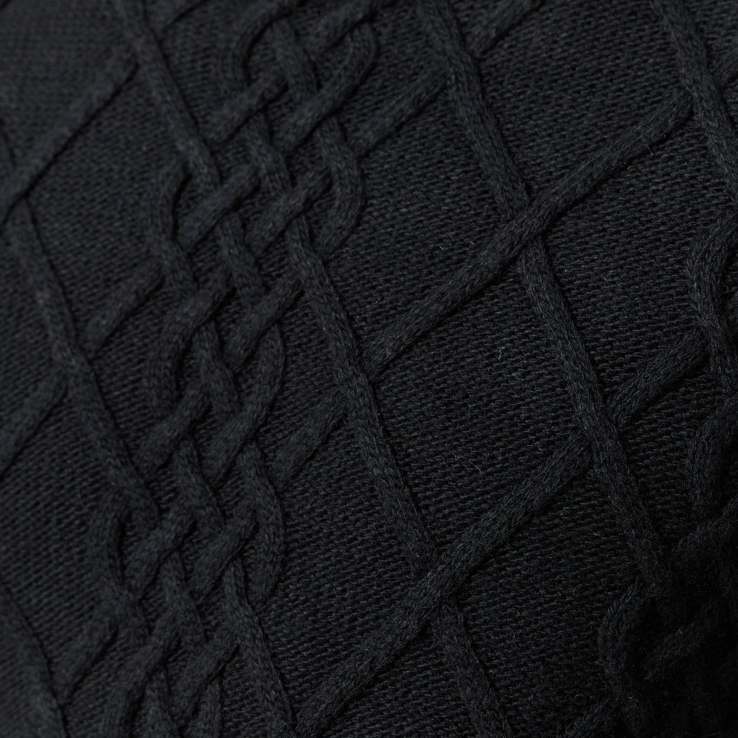 Tricot col montant noir homme