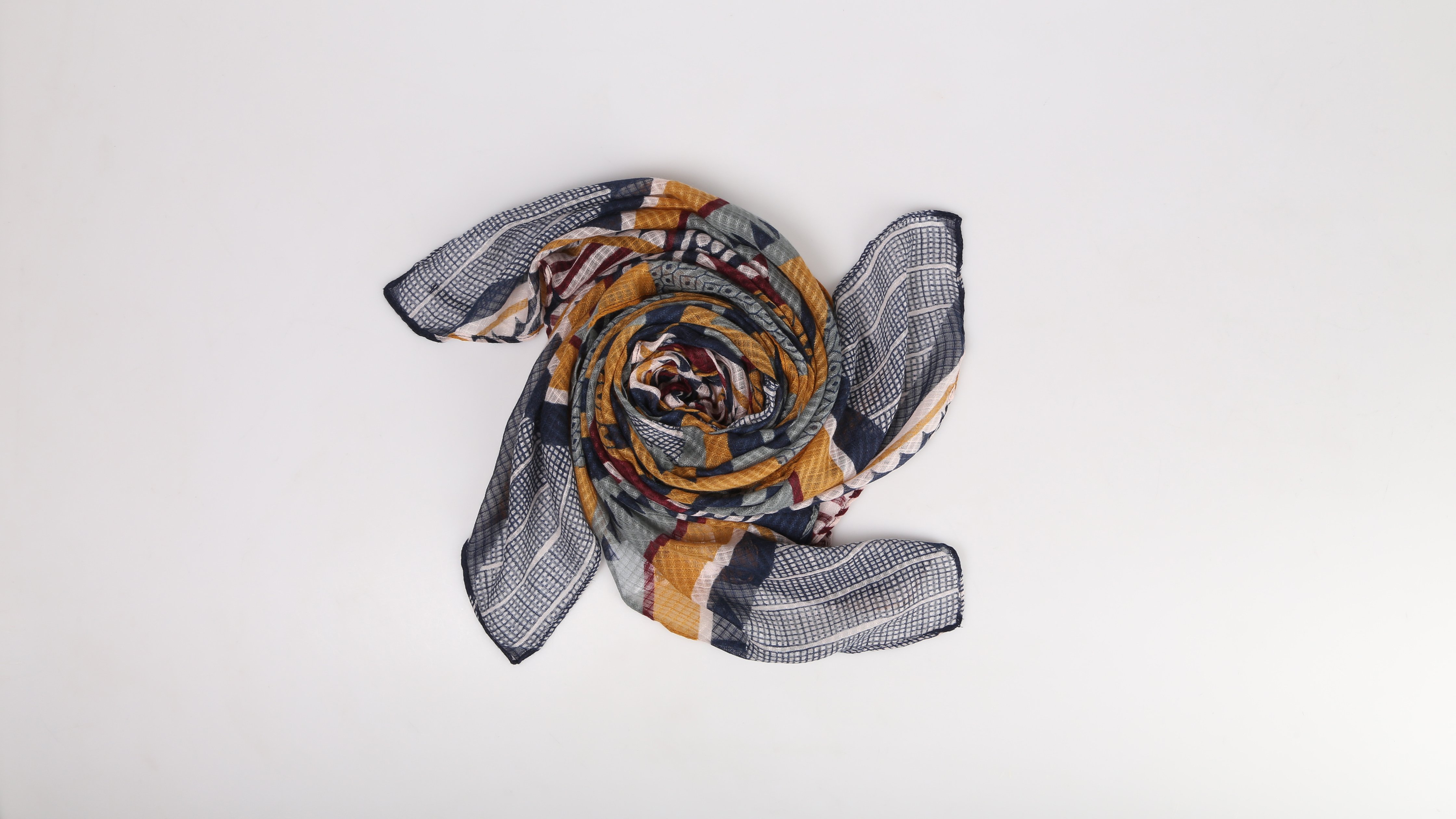 Foulard motif fantaisie bordeaux femme